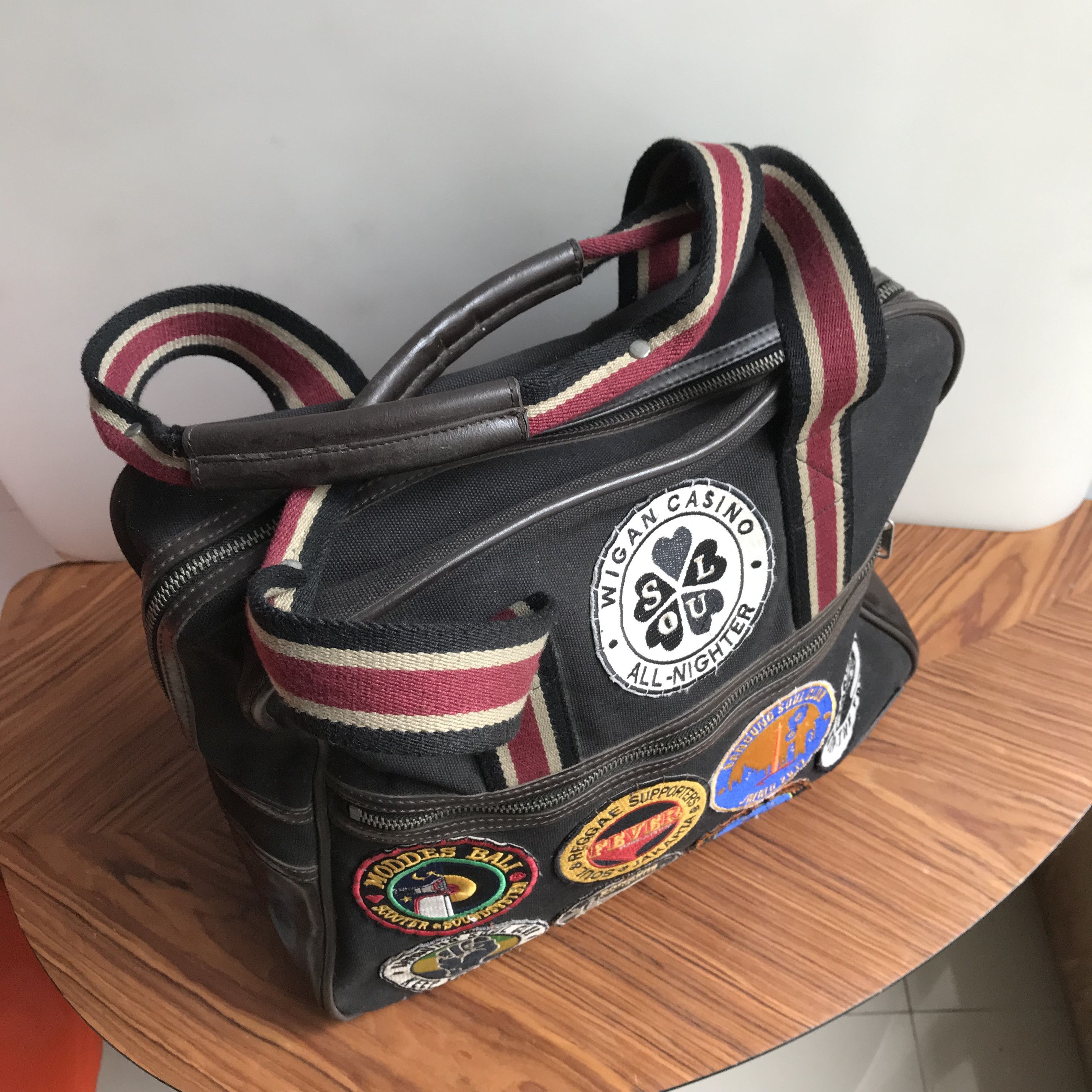 Fred Perry Fred Perry Icon Soulie HandBag Black Canvas Material Size ONE SIZE - 4 Thumbnail