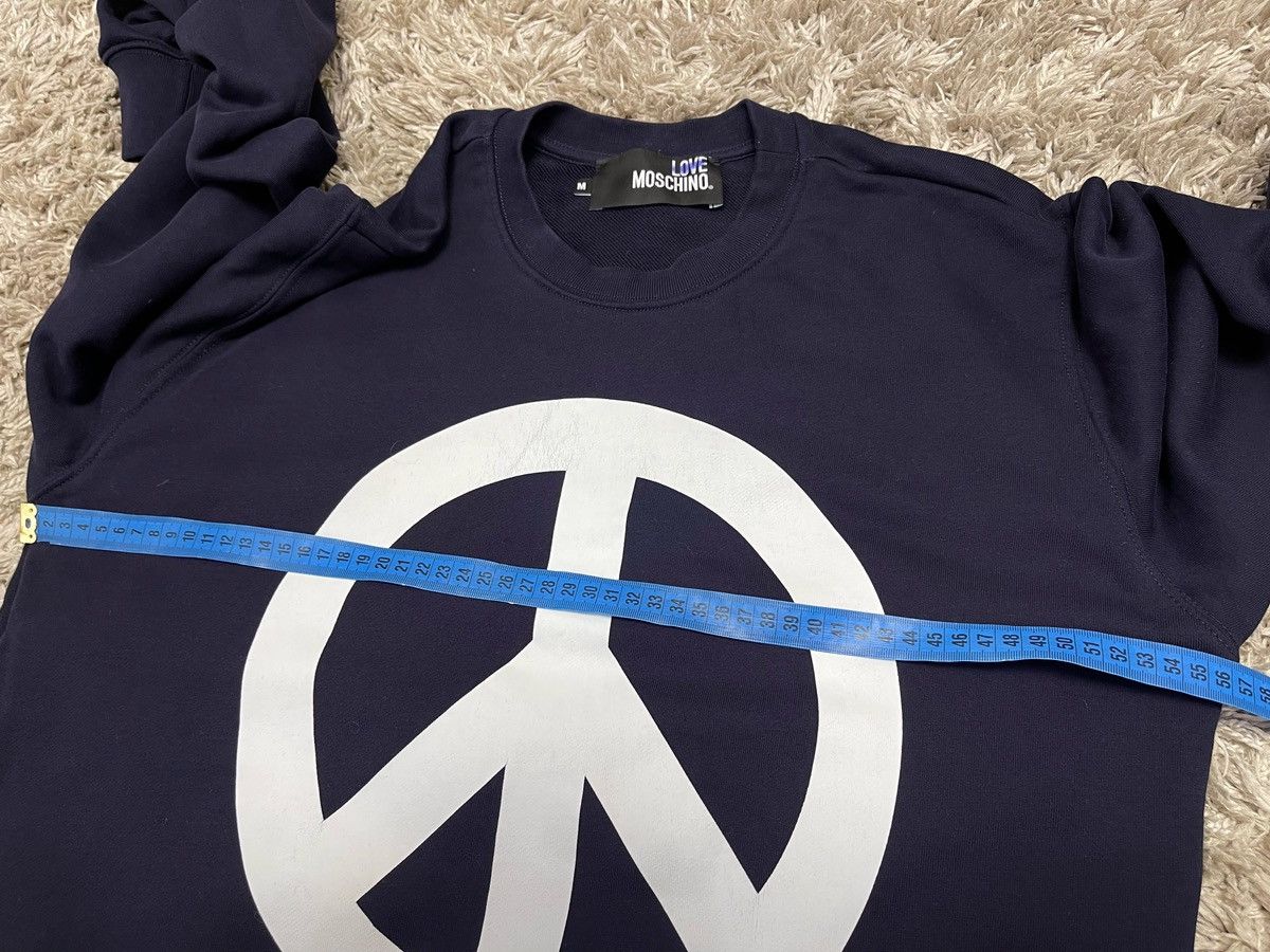 Moschino Love Moschino Peace Logo Sweatshirt Navy Blue Size M 100% Size US M / EU 48-50 / 2 - 12 Thumbnail