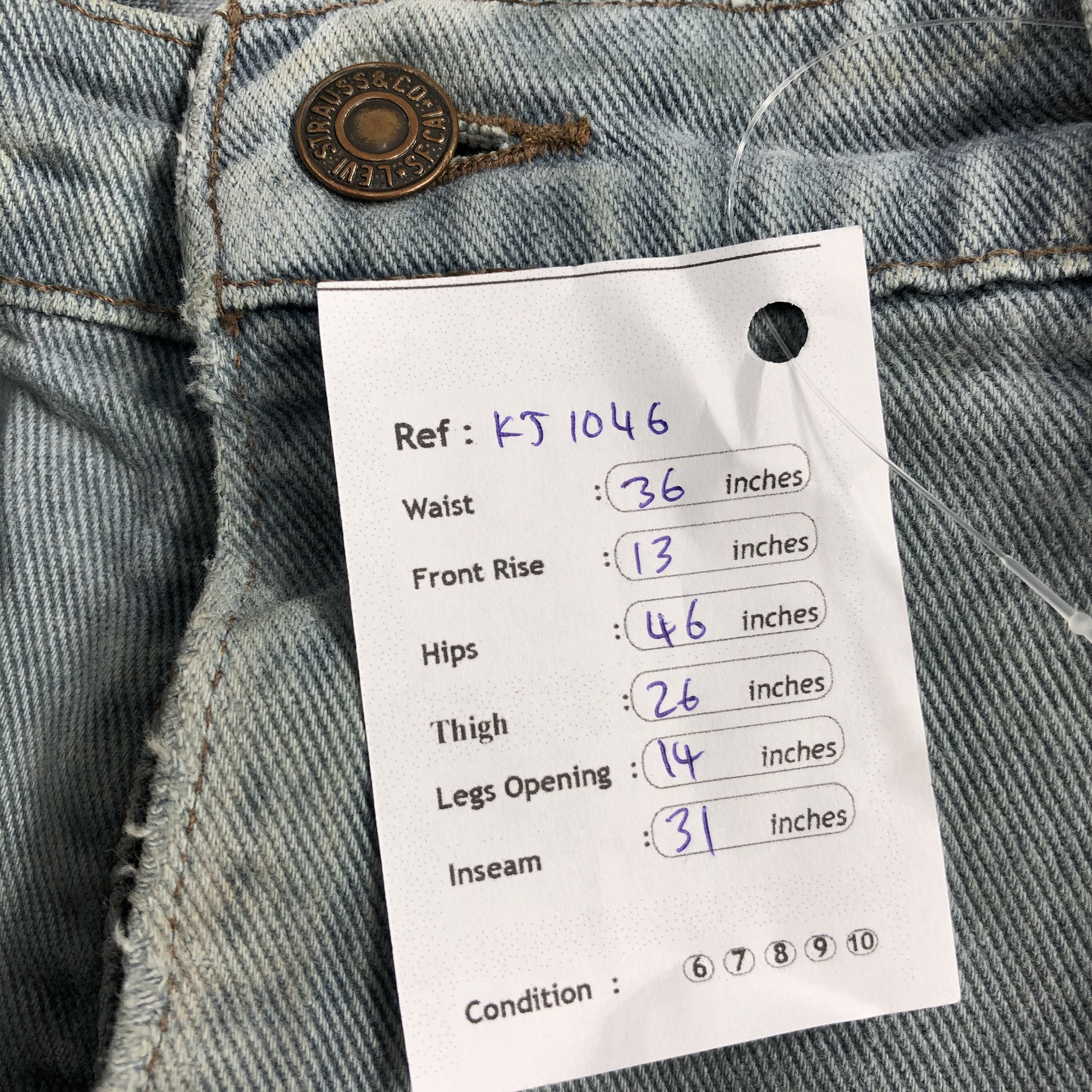 Levi's Vintage 90s Levi's 550 Jeans Dirty Blue Wash Denim KJ1046 Size US 36 / EU 52 - 18 Thumbnail
