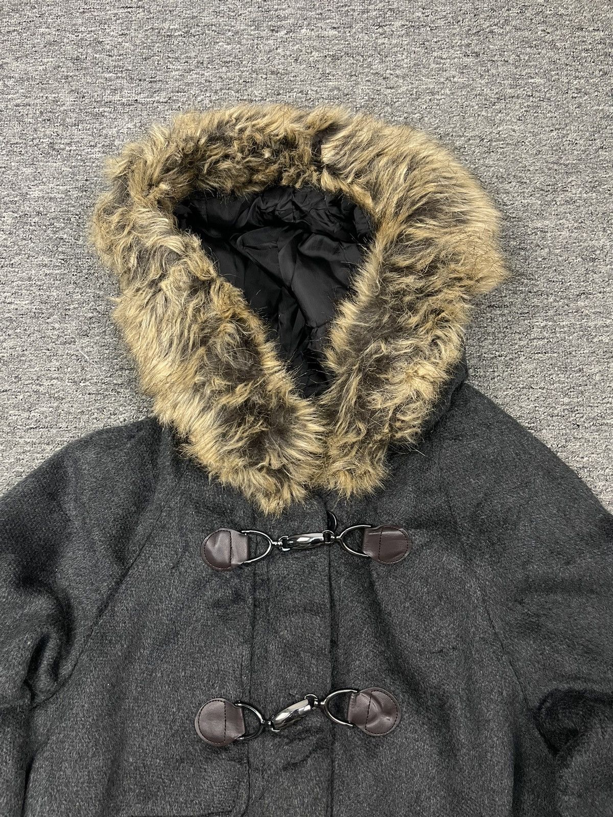 If Six Was Nine Vintage Aller Bien FauxFur Hoodie Duffle Jacket Extreme Cold Size S / US 4 / IT 40 - 3 Thumbnail