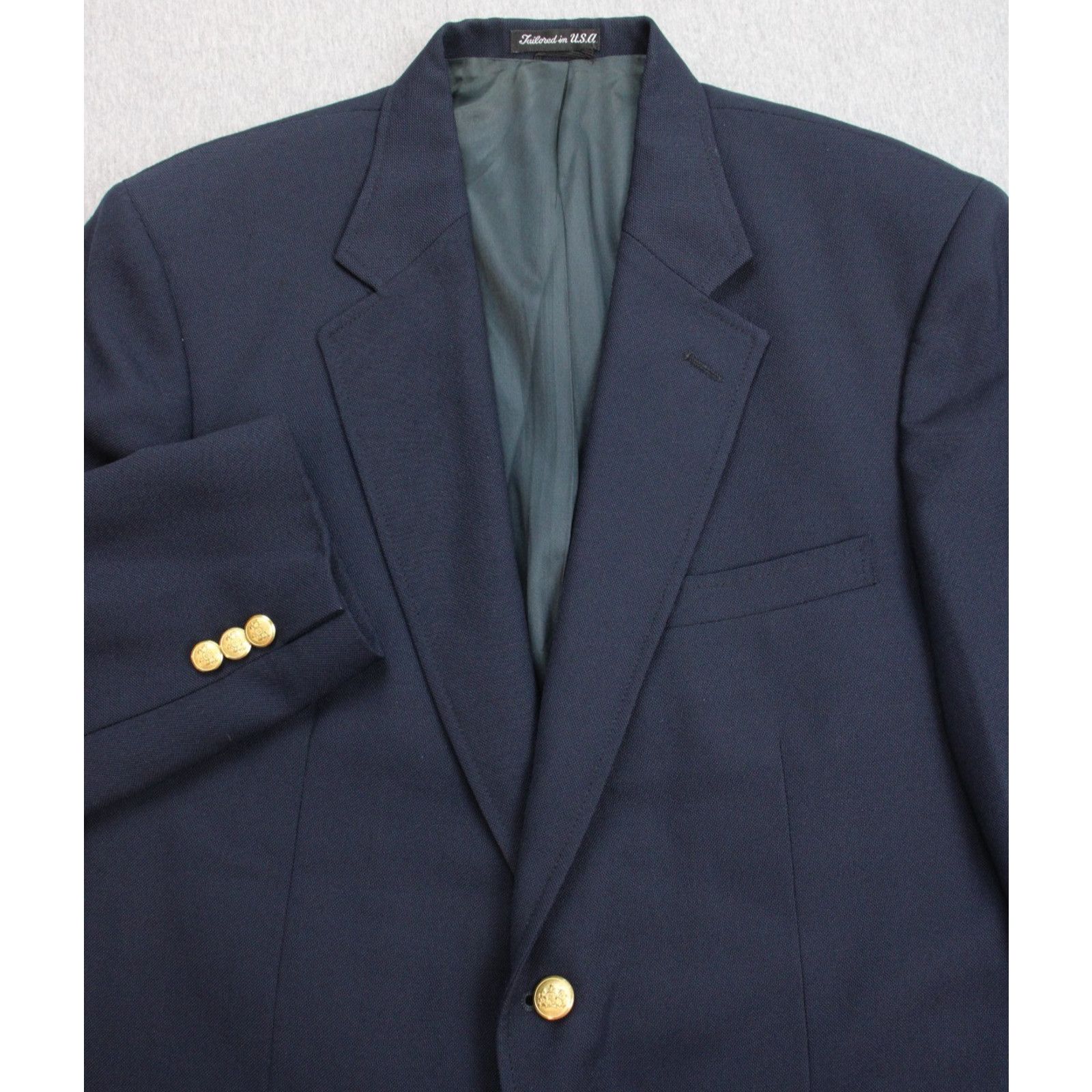 Stafford Stafford Blazer Men's Size 42L Navy Blue 2 Button Single Size 42L - 1 Thumbnail