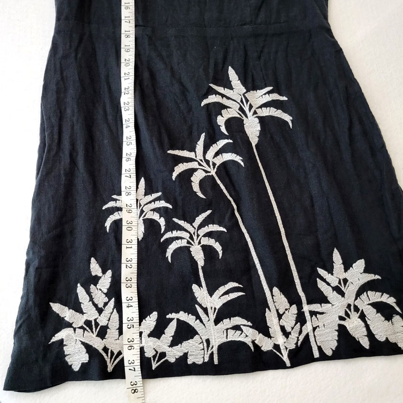 Jason Wu JASON WU Women's black embroidered floral dress Sleeveless A-Line Size 12 Size XL / US 12-14 / IT 48-50 - 4 Thumbnail
