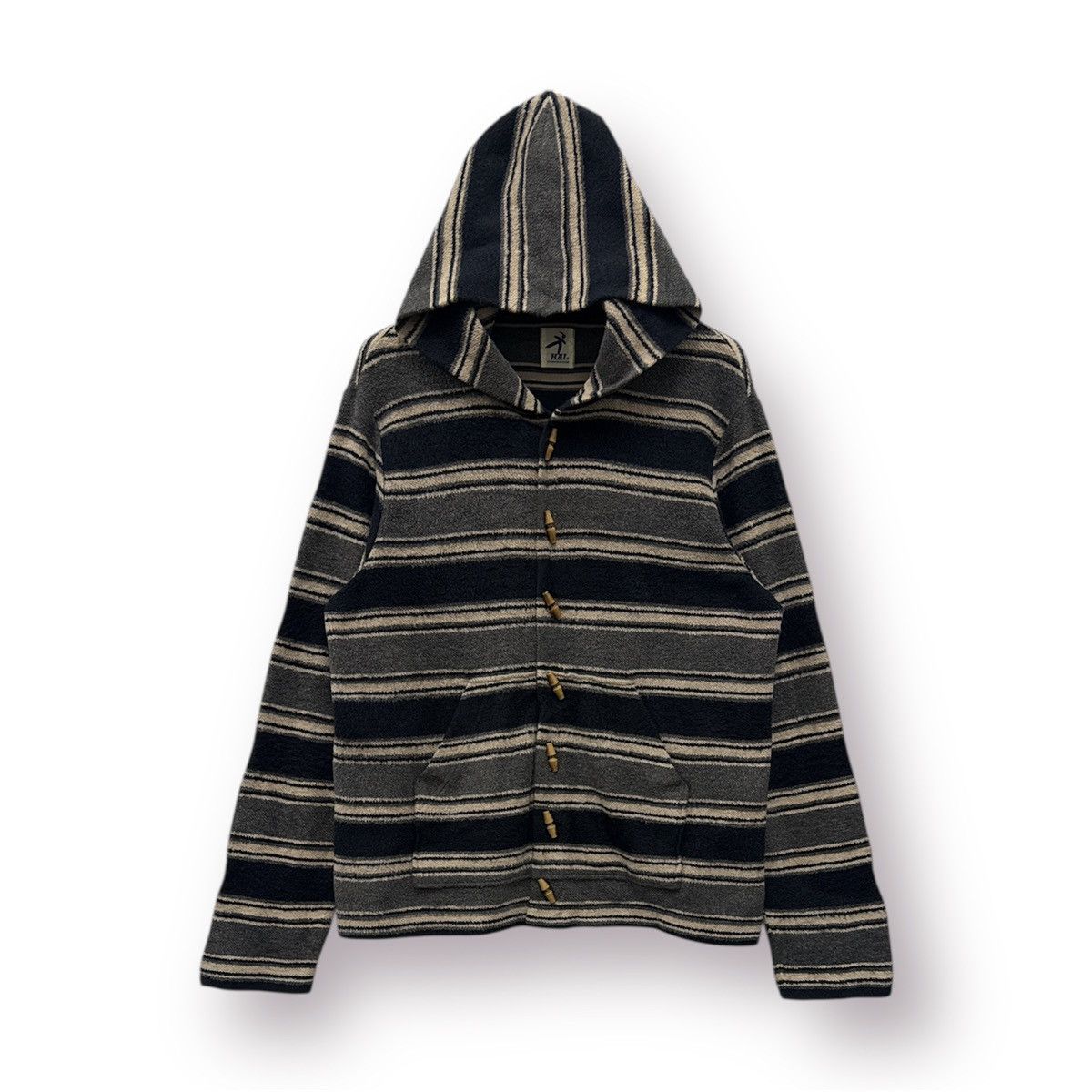 Hai Sporting Gear 🔥 HaiSportingGear Issey Miyake Stripe Blanket Button Hoodie Size M / US 6-8 / IT 42-44 - 1 Thumbnail