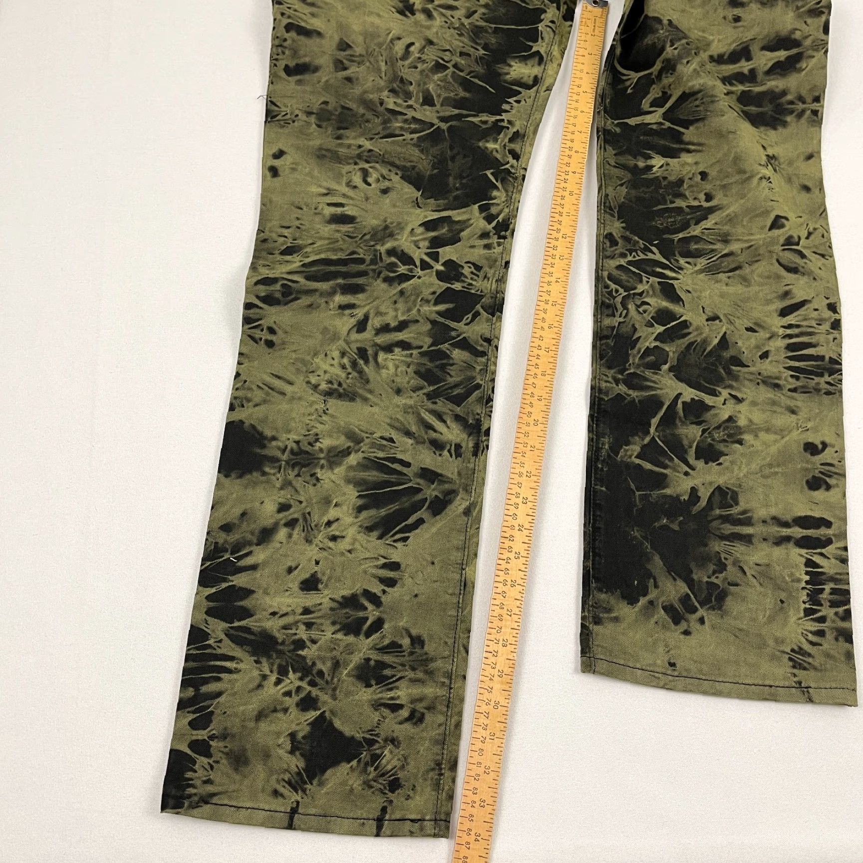 Vintage VINTAGE Robins Jeans Motard Moto Men 38x34 Green Black Dyed Wings Grunge Hip Hop Y2K VTG Jeans Mens Regular 38 Green 5-Pocket Design Denim Cotton Size US 38 / EU 54 - 7 Thumbnail