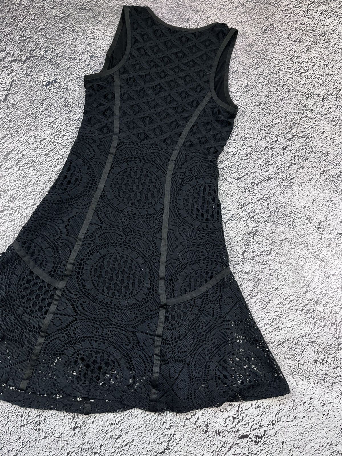 Desigual Vintage Desigual Black Geometric Lace Sleeveless Dress Size S / US 4 / IT 40 - 8 Thumbnail