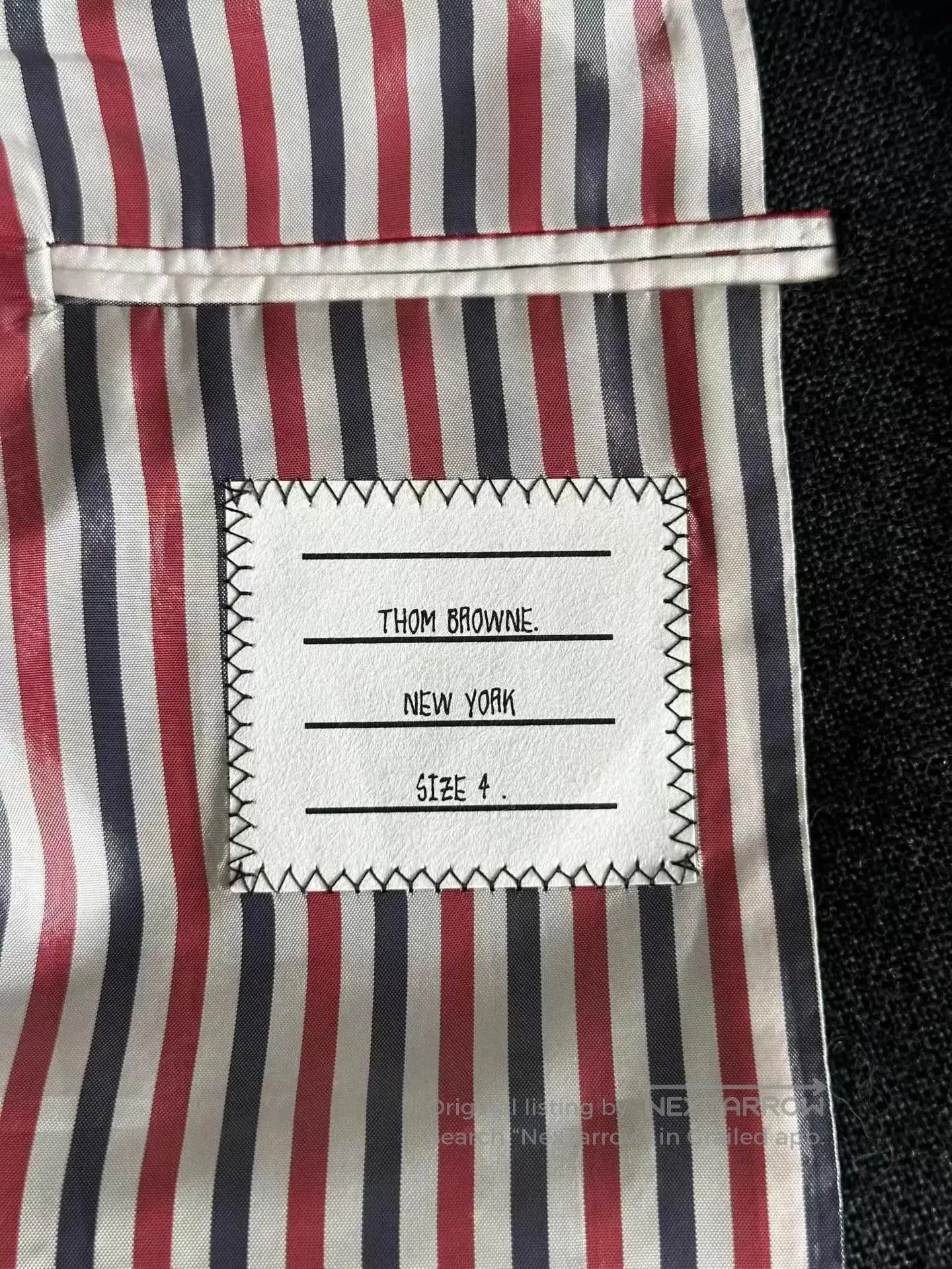 Thom Browne Black Blazer with Striped Sleeves - Size L. Size US L / EU 52-54 / 3 - 5 Thumbnail