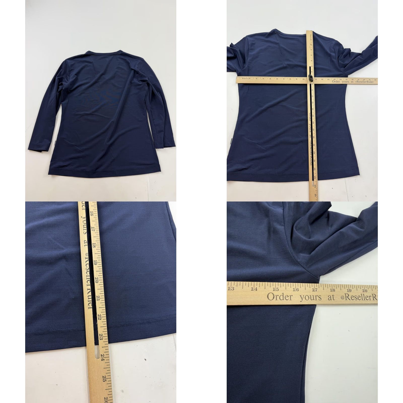 Vintage Casall Shirt Womens L Blue Long Sleeve V-Neck Lightweight Stretch Athletic Size L / US 10 / IT 46 - 8 Thumbnail