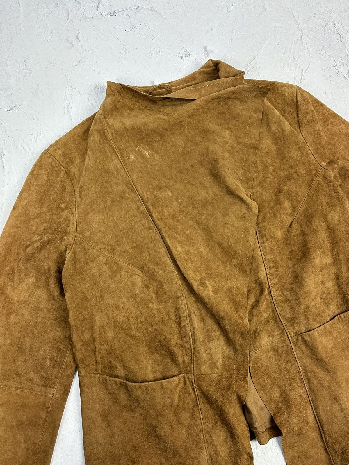 If Six Was Nine Vintage Brown Suede Jacket Size XL / US 12-14 / IT 48-50 - 8 Thumbnail