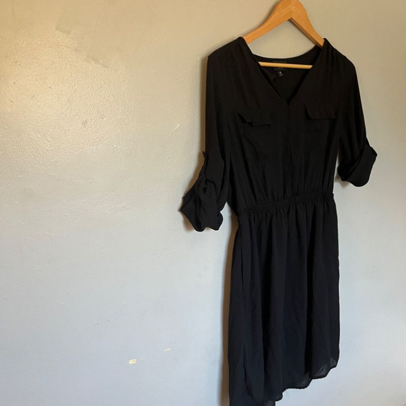 Mossimo Mossimo Women's Dress Size Small Black V-Neck Size S / US 4 / IT 40 - 1 Thumbnail
