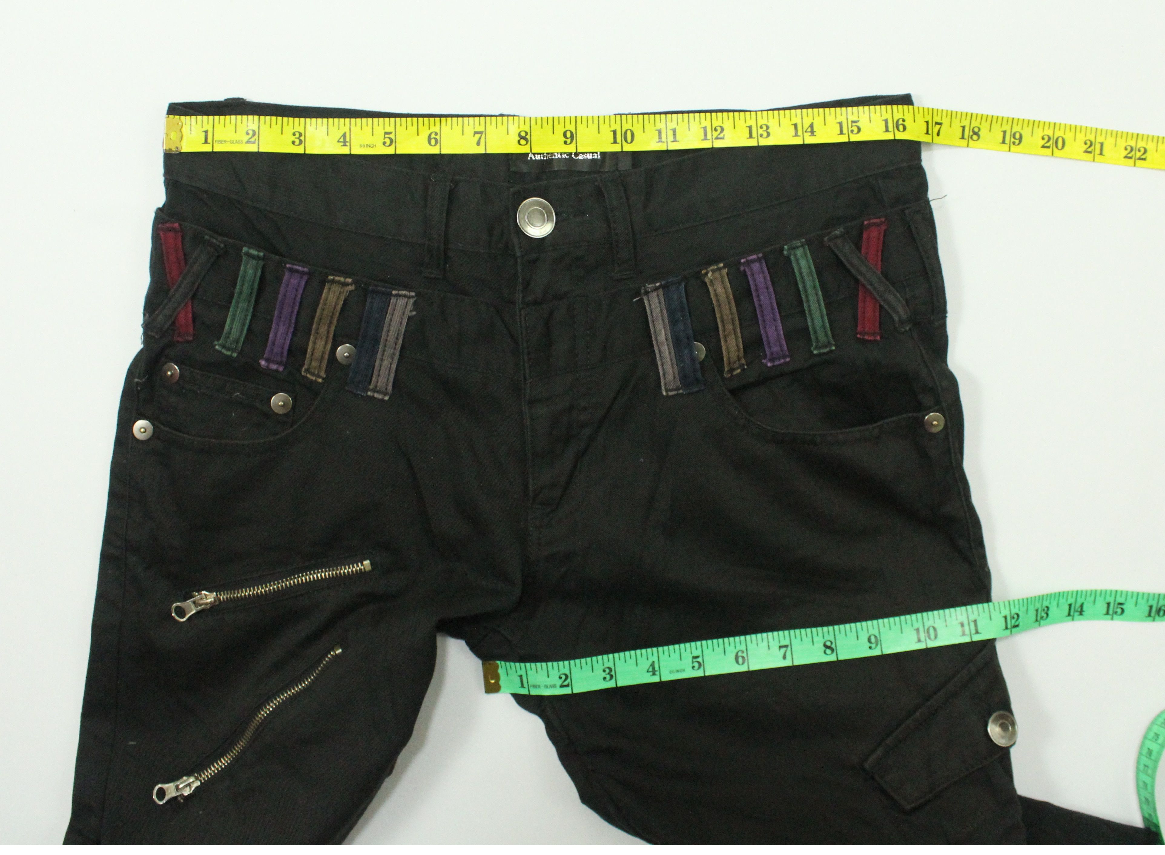 Japanese Brand Double Waist Pants Zipper Pants Side Pocket Wrinkled Seam Size US 33 - 18 Thumbnail