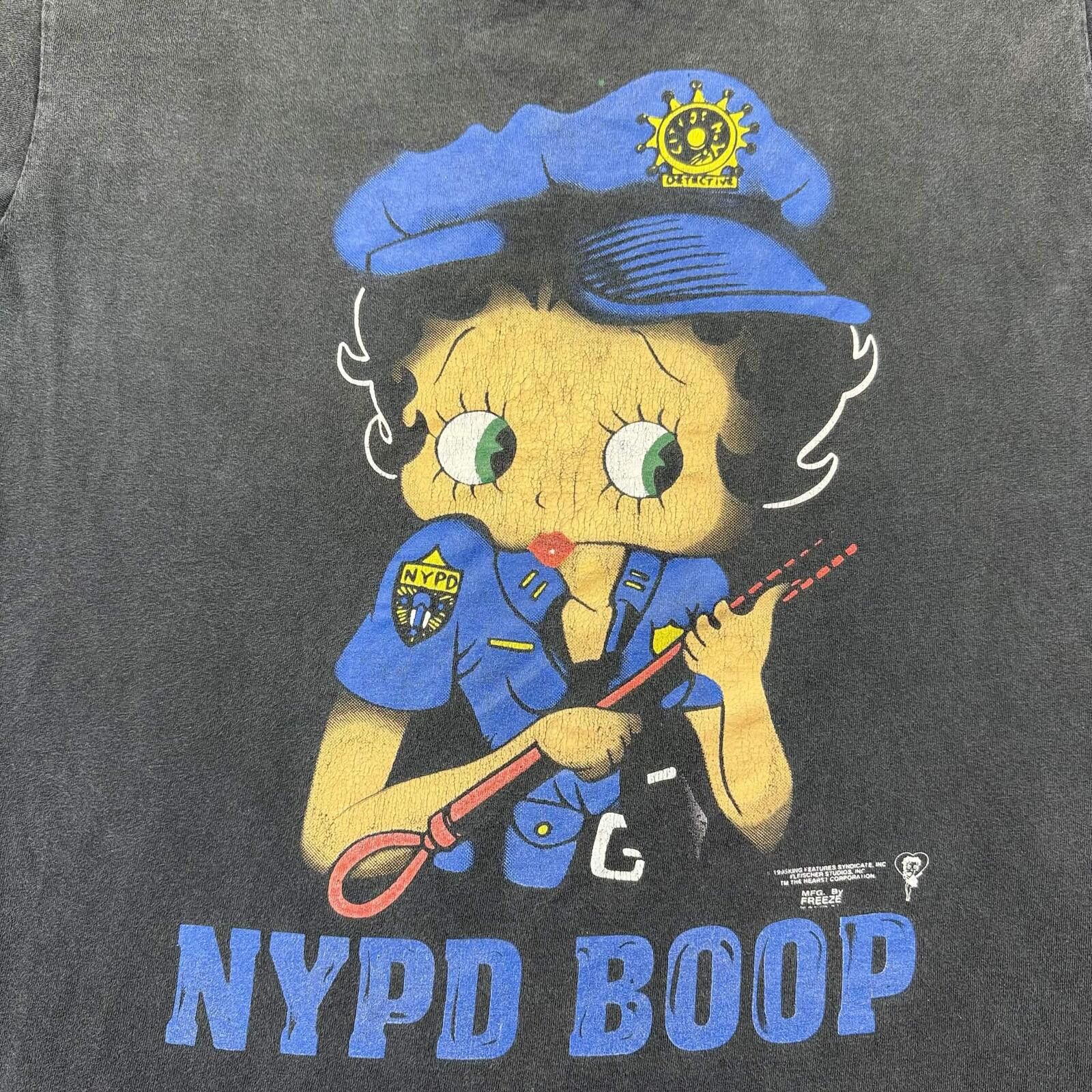 Other Freeze "Clothing For Cool People" Betty Boop NYPD Shirt Size ONE SIZE - 3 Thumbnail
