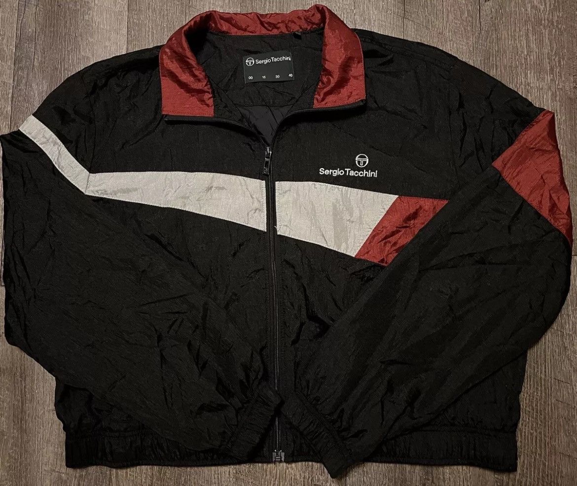 Sergio Tacchini × Vintage Vintage Sergio Tacchini Tennis Windbreaker Track Jacket Size L / US 10 / IT 46 - 1 Thumbnail