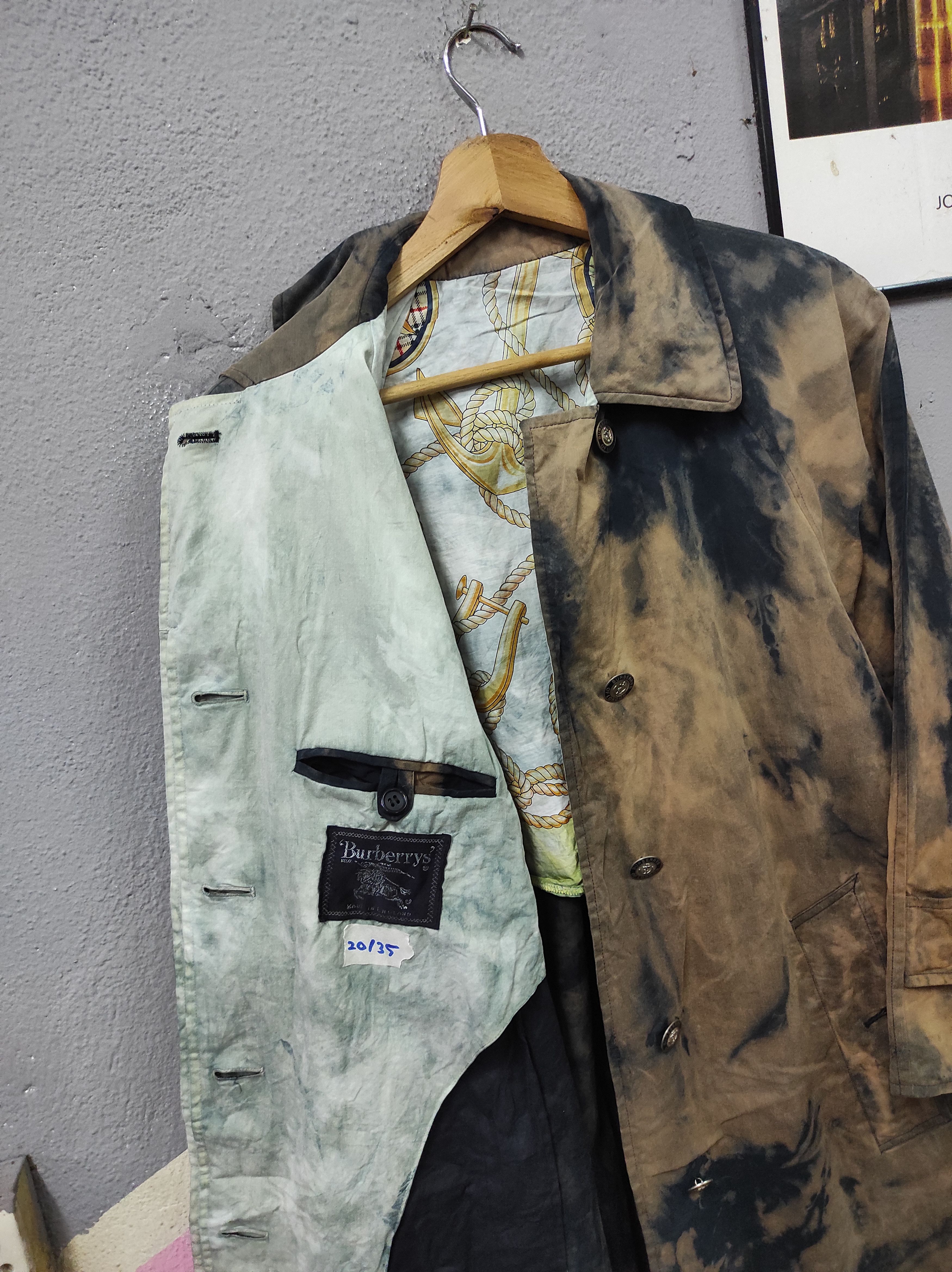 Burberry × Vintage BURBERRY VTG COAT OVERCOAT TIE DYE Size M / US 6-8 / IT 42-44 - 4 Thumbnail