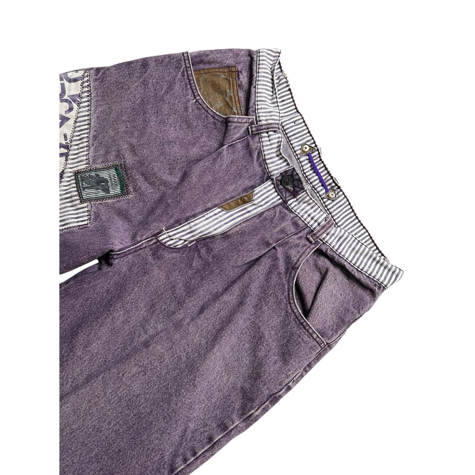 Vintage Vintage Retro Major Damage Women’s Purple Patchwork Jeans Size 30" / US 8 / IT 44 - 12 Thumbnail