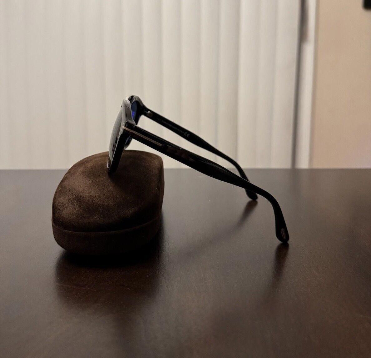 Tom Ford Tom Ford Newman TF515 01V 53mm Black Blue Lens Size ONE SIZE - 7 Thumbnail