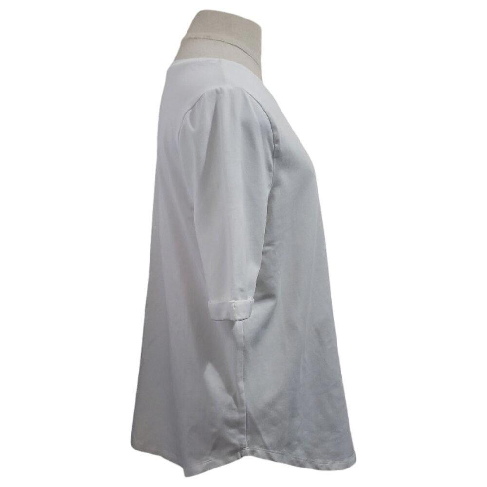 Chicos CT1806 Chico's White Short Sleeve T-Shirt M Size M / US 6-8 / IT 42-44 - 2 Thumbnail