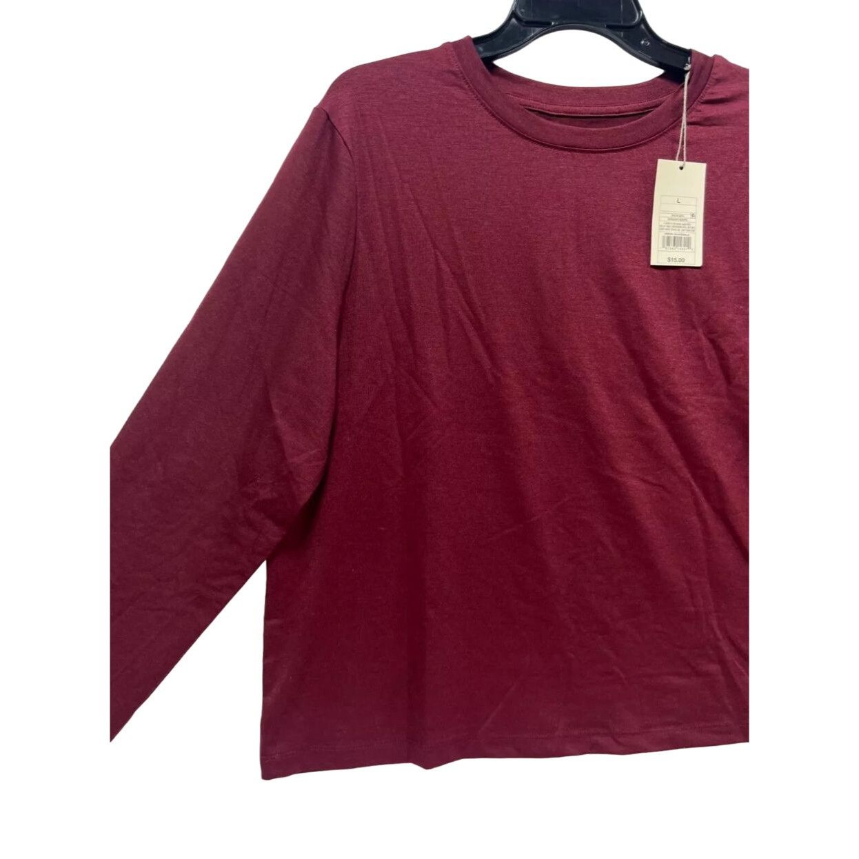 Other A New Day - Women's Long Sleeve T-Shirt - Burgundy - Large Size L / US 10 / IT 46 - 12 Thumbnail