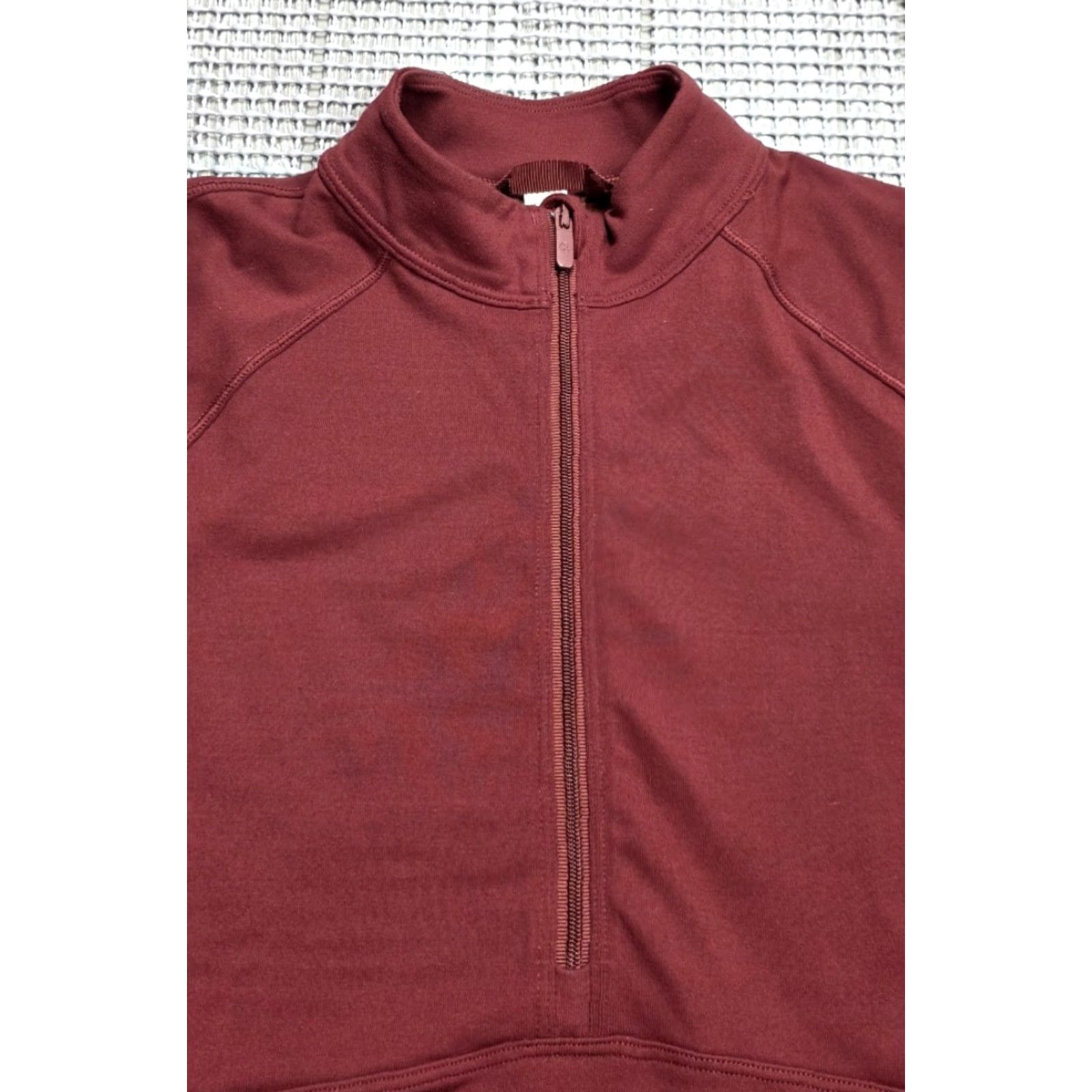 Lululemon Lululemon Its Rulu Cropped Long Sleeve Zip Pullover - Red/Maroon Womens Size 4 Crop Top 1/2 Zip Mock Neck 1/4 Zip Activewear Slim Fit S Size S / US 4 / IT 40 - 3 Thumbnail