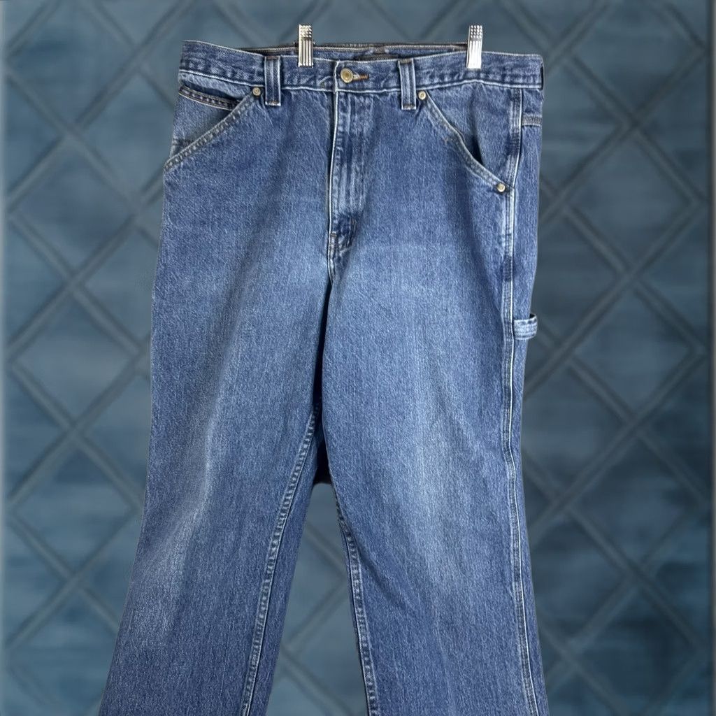 Vintage Cabela's Carpenter Jeans Mens 36x34 Blue Straight Relaxed Denim Workwear 9533 Size US 36 / EU 52 - 1 Thumbnail
