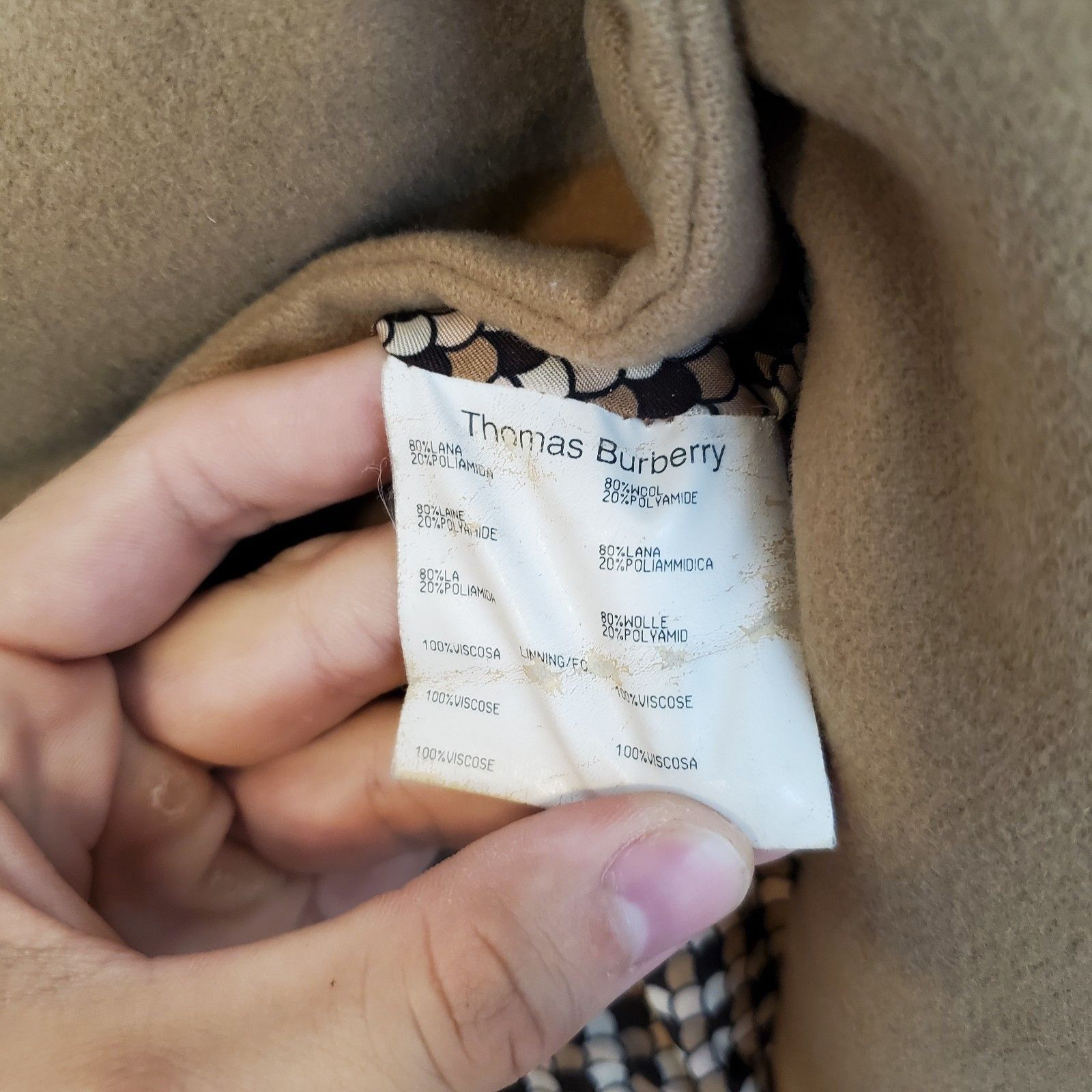 Burberry Thomas Burberry Wool Peacoat tan size XS Size XS / US 0-2 / IT 36-38 - 6 Thumbnail