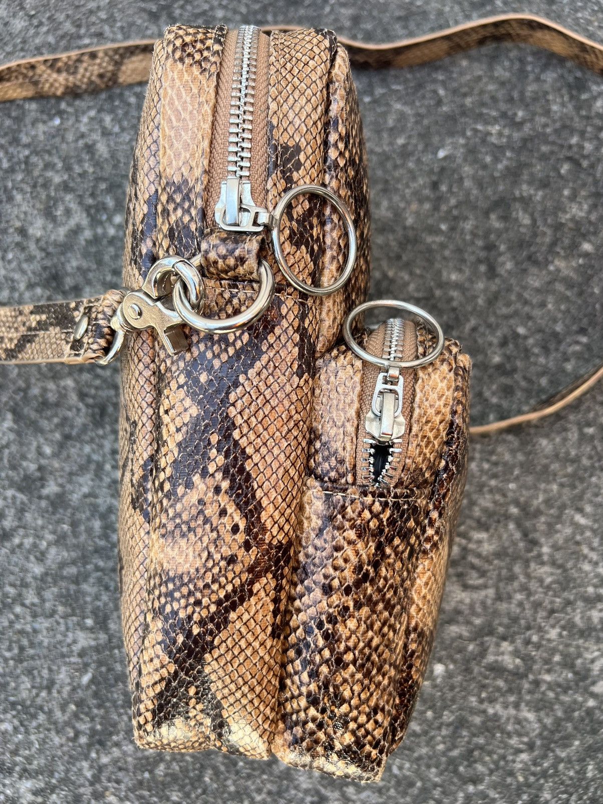 Leather Control Freak Japan Snake Skin Leather Sling Bag Size ONE SIZE - 13 Thumbnail