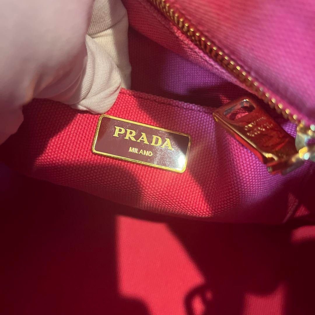 Prada Prada - Canapa Denim 2Way Pink Shoulder Bag Handbag Size ONE SIZE - 8 Thumbnail