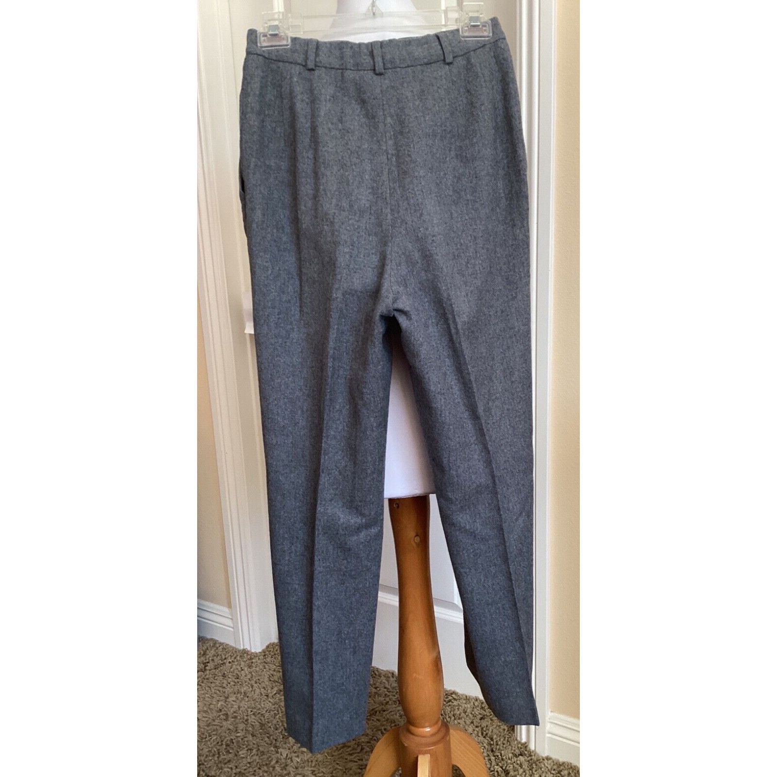 Pendleton VINTAGE PENDLETON 100% VIRGIN WOOL GRAY PLEATED PANTS SZ 8P Size 30" / US 8 / IT 44 - 2 Thumbnail