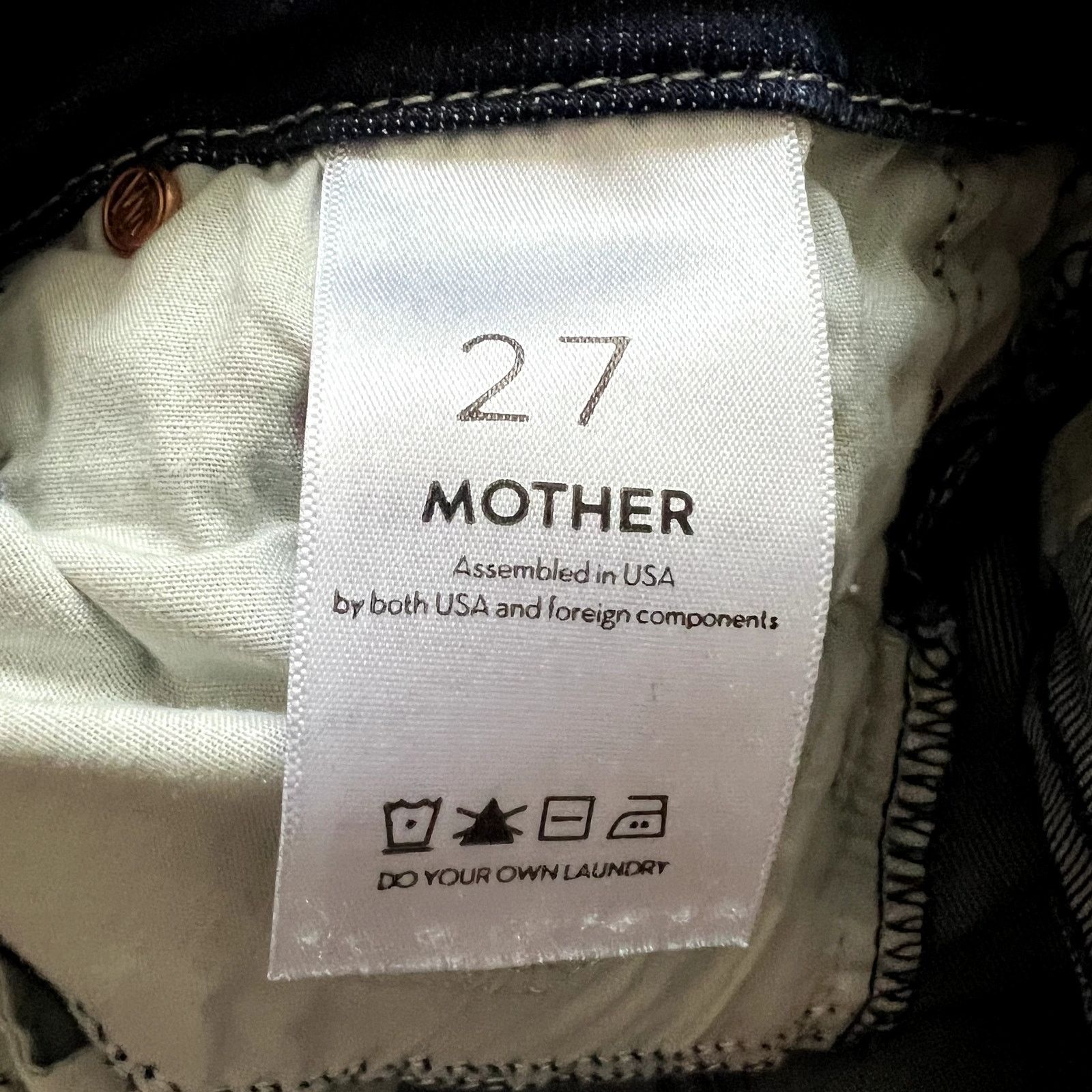 MOTHER Mother High Waisted Looker Ankle Fray Jeans Tongue and Chic Size 27" / US 4 / IT 40 - 4 Thumbnail