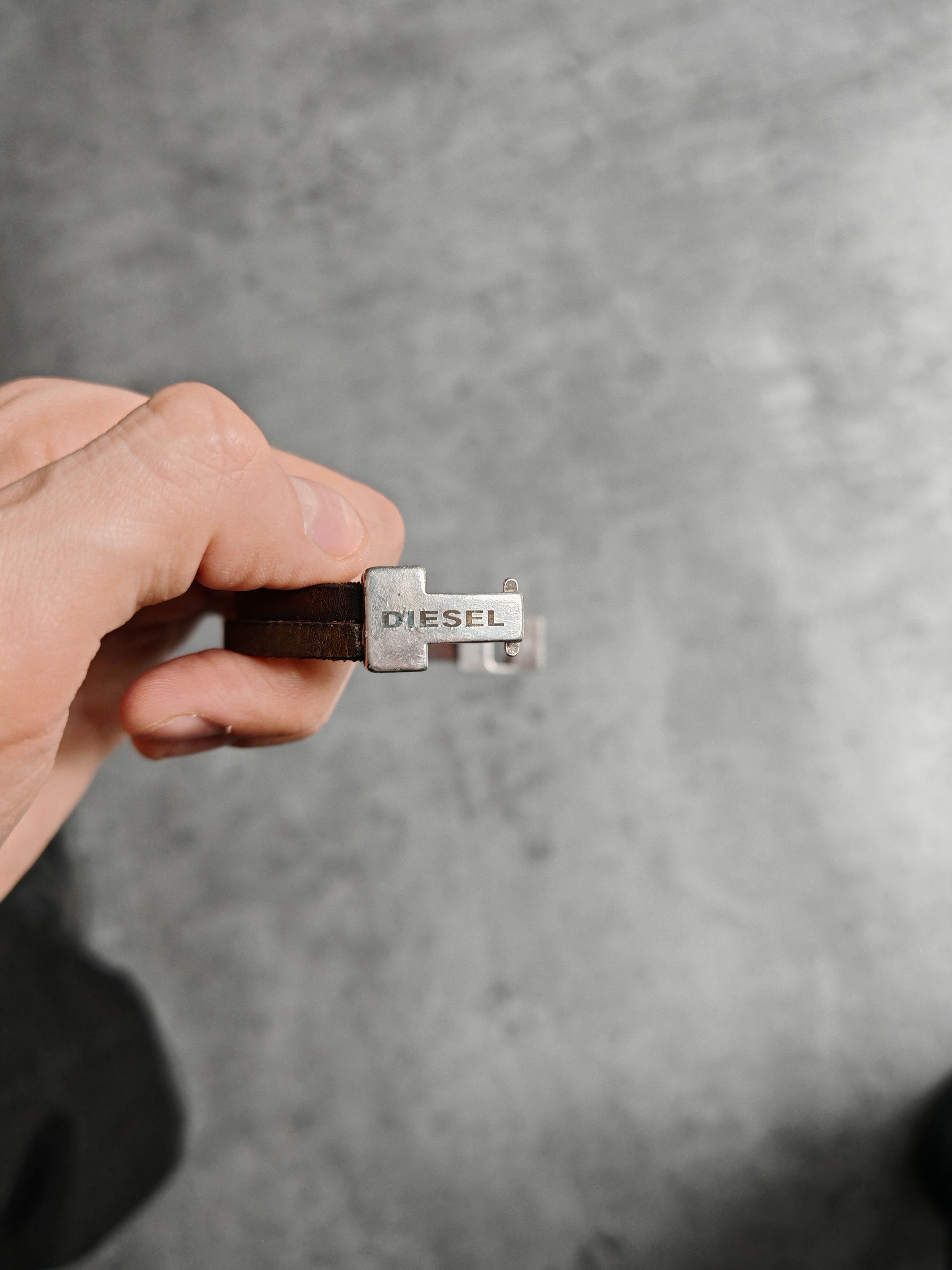 Diesel 🕯️Vintage Diesel Leather Steel Braclet Archive Gothic Y2K Size ONE SIZE - 8 Thumbnail