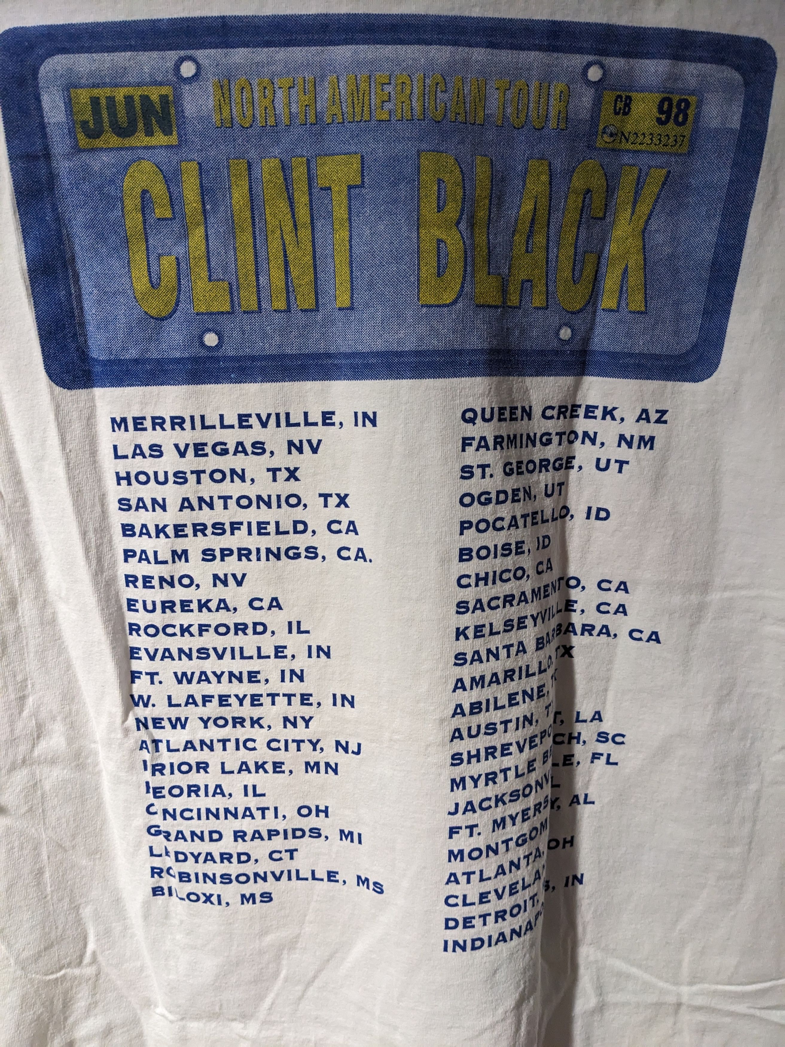 Band Tees × Vintage Vintage 1998 Clint Black Trace Adkins Nothing T-Shirt Size US XL / EU 56 / 4 - 5 Thumbnail