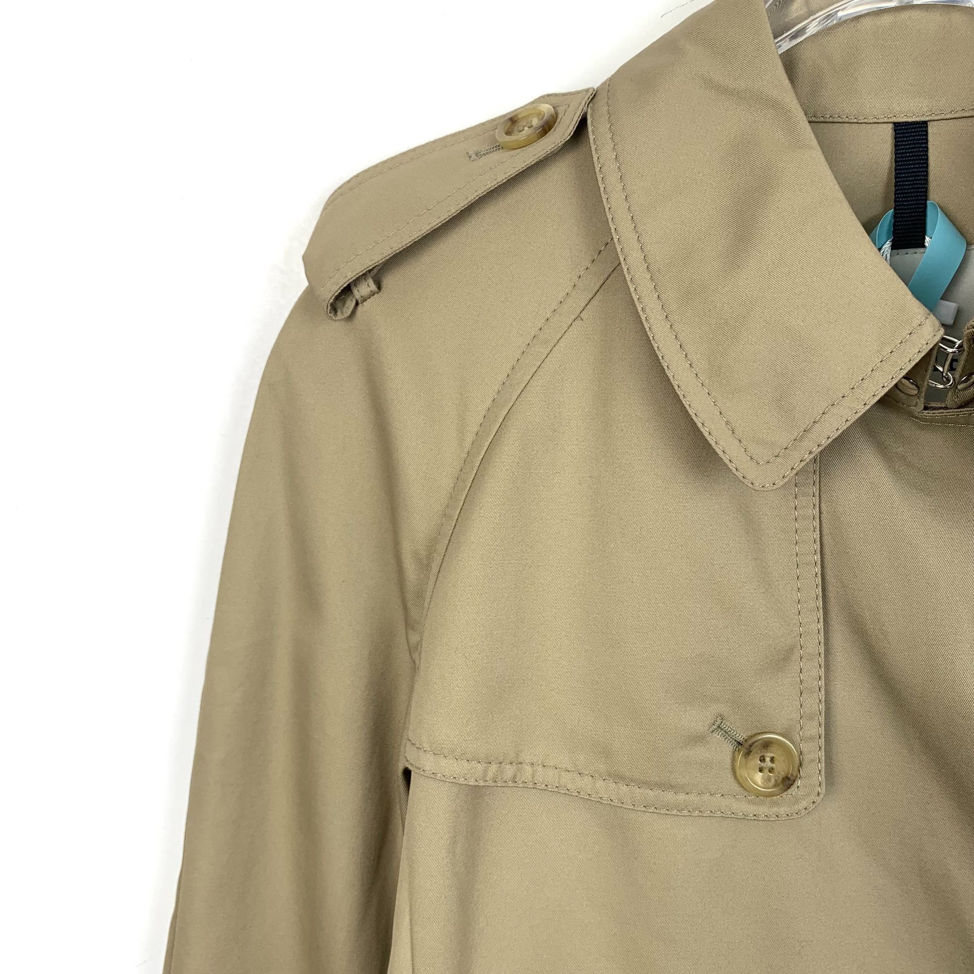 Moncler [Moncler] Brown Notch Lapel Double-Breast Belted Short Trenc Size S / US 4 / IT 40 - 10 Thumbnail