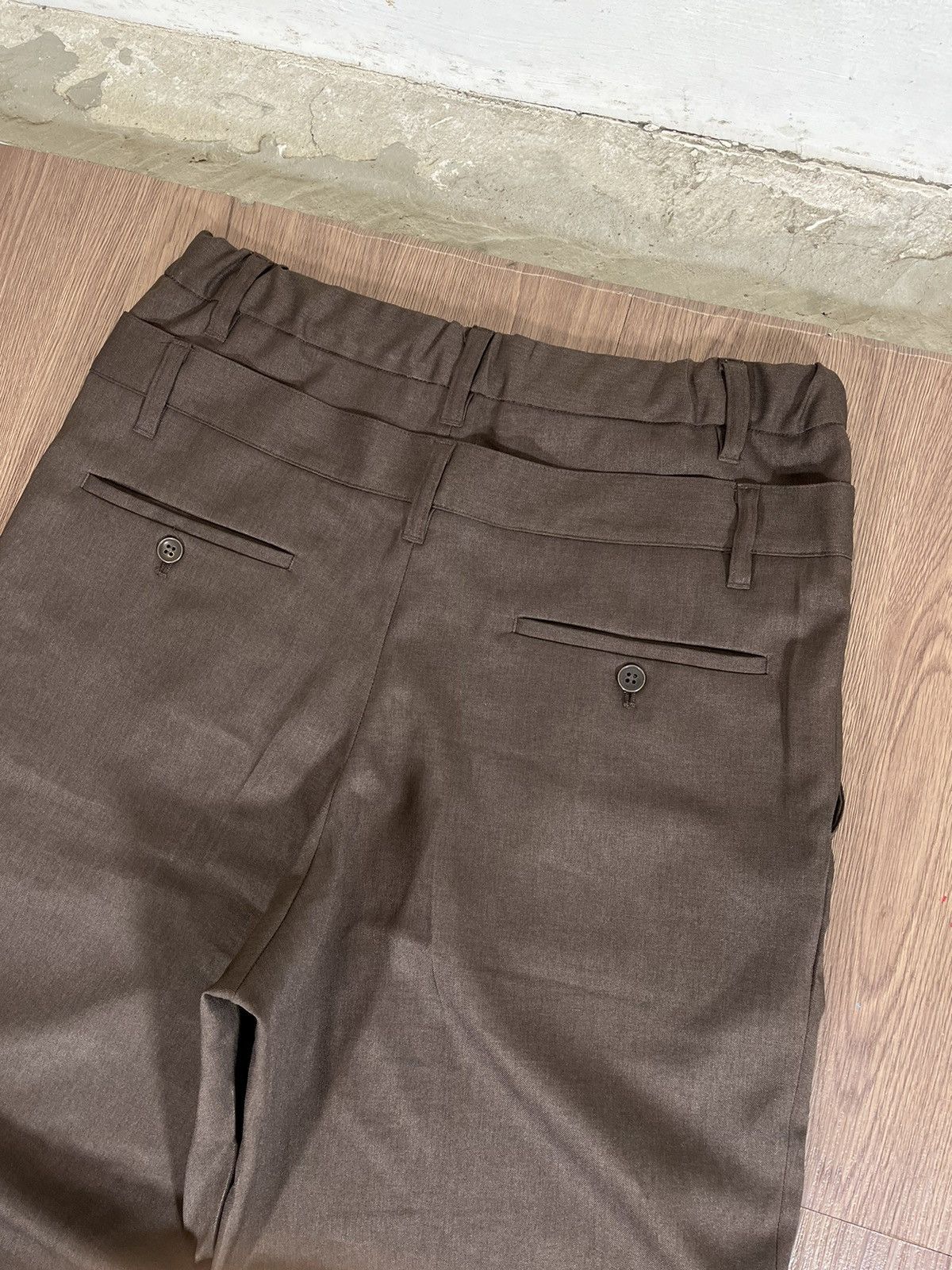 Frapbois Frapbois Double Waist Tailored Trousers Brown Size US 32 / EU 48 - 9 Thumbnail