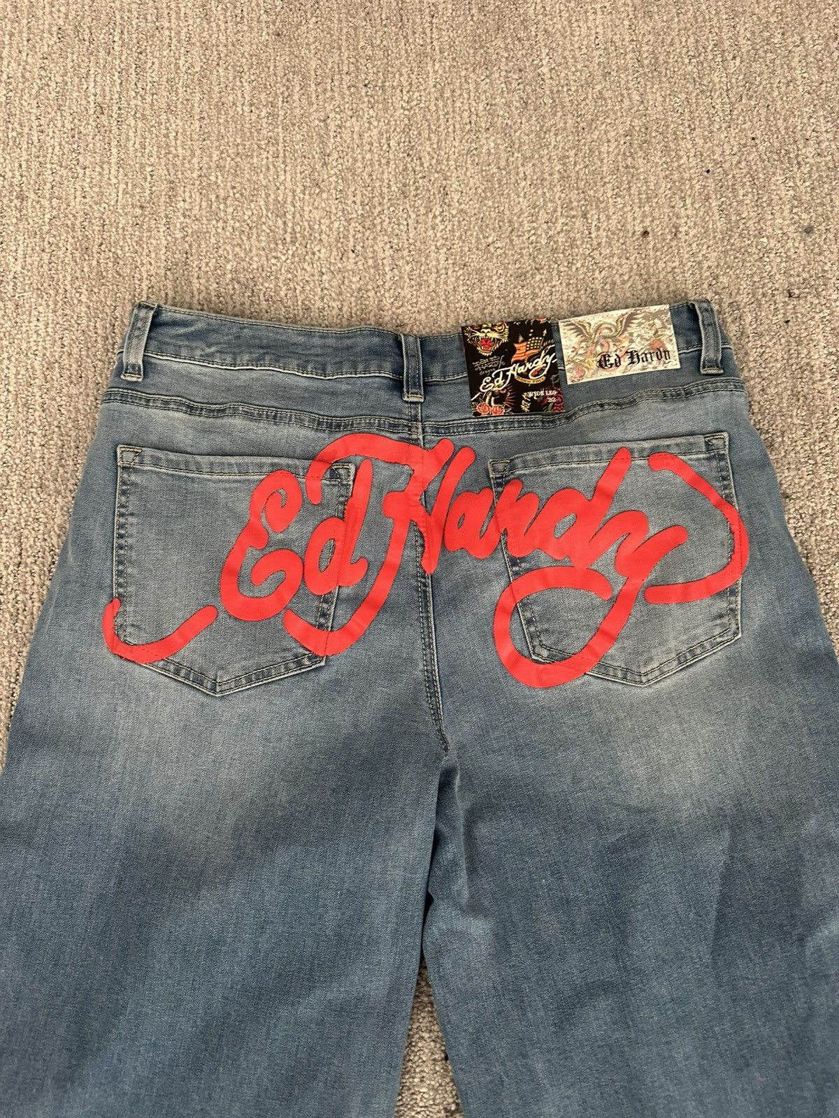 Ed Hardy Ed Hardy Denim Baggy Jeans Size 32" / US 10 / IT 46 - 3 Thumbnail