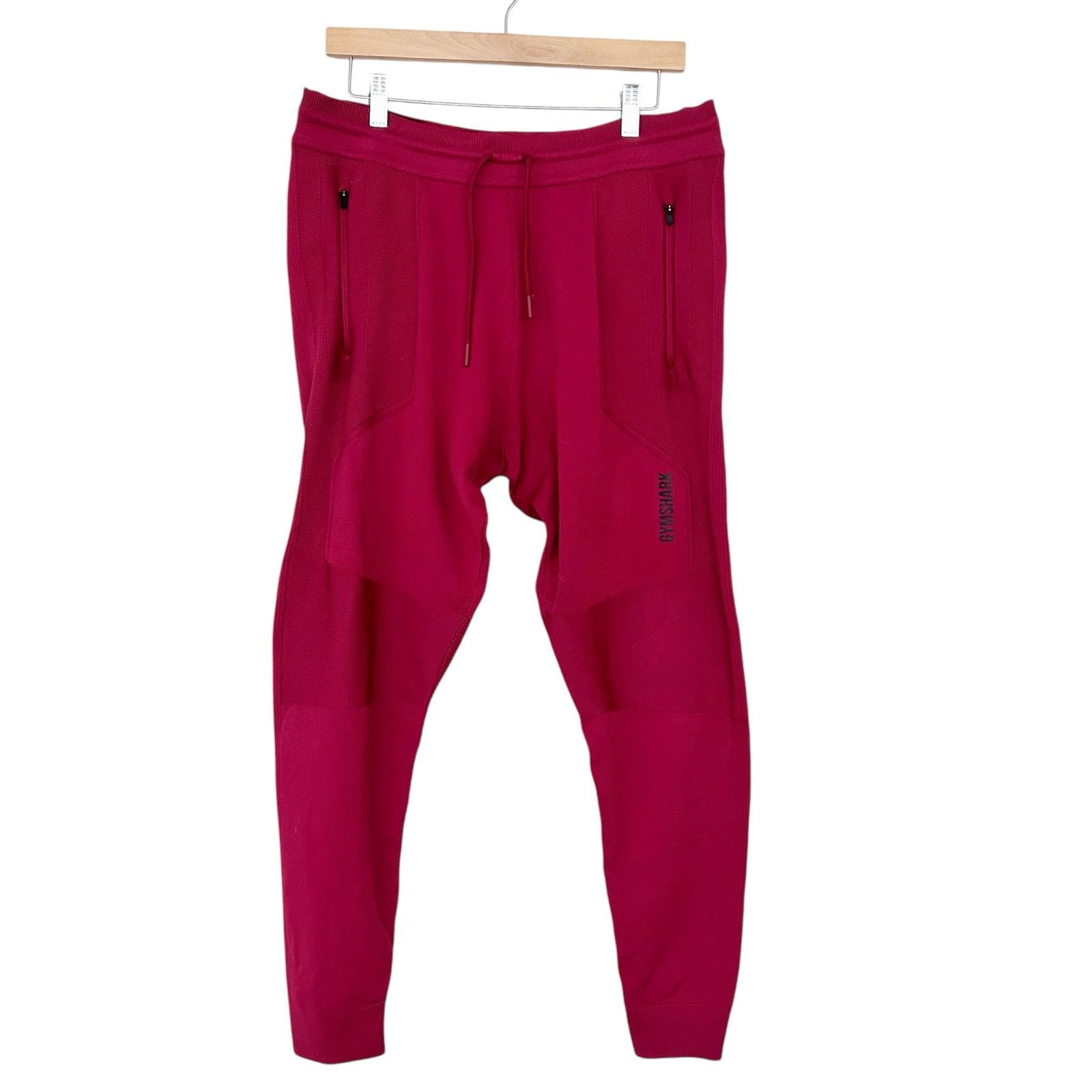 Gymshark Gymshark Red True Knit Joggers Sz L Size US 33 - 1 Thumbnail