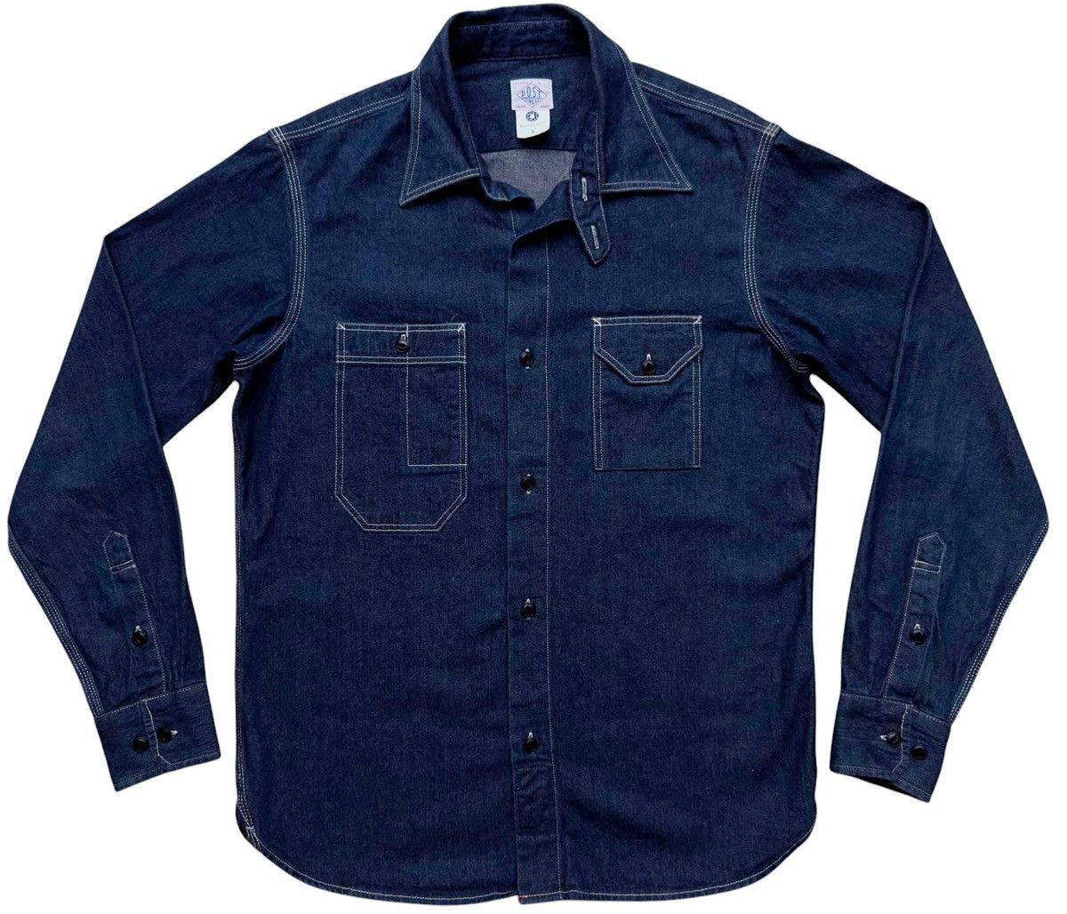 Post Overalls 30s Inspired Denim Shirt Size US L / EU 52-54 / 3 - 1 Thumbnail