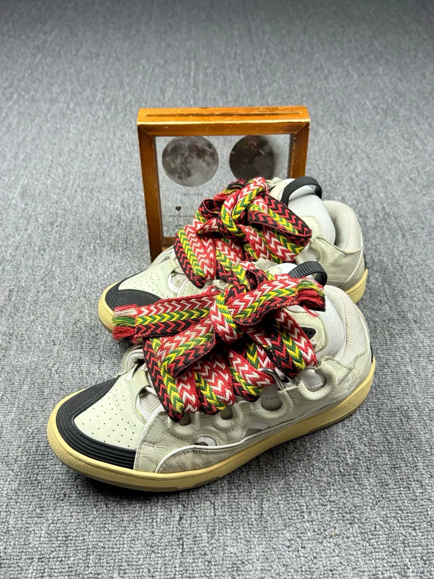 Lanvin Lanvin Patchwork White Lowtop Sneakers 9 Men Size US 9 / EU 42 - 1 Thumbnail
