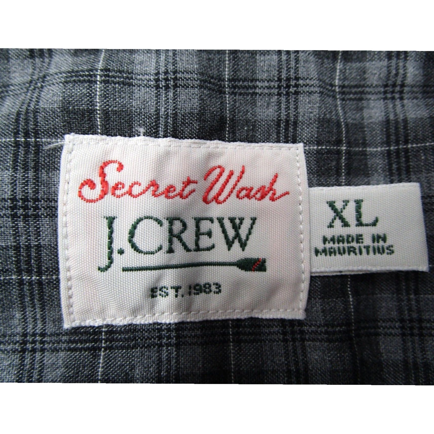 J.Crew J.Crew Secret Wash Shirt Mens XL Classic Grey Plaid Button Down CO874 Oarsman Size US XL / EU 56 / 4 - 4 Thumbnail
