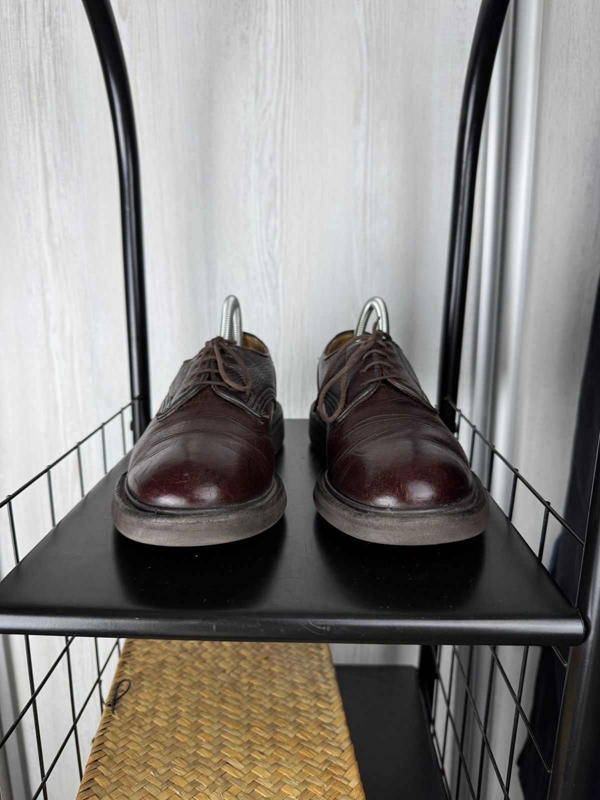 Tricker's Tricker’s Burgundy Brown Woodstock Derby Kudu Leather Shoes Size US 8 / EU 41 - 5 Thumbnail