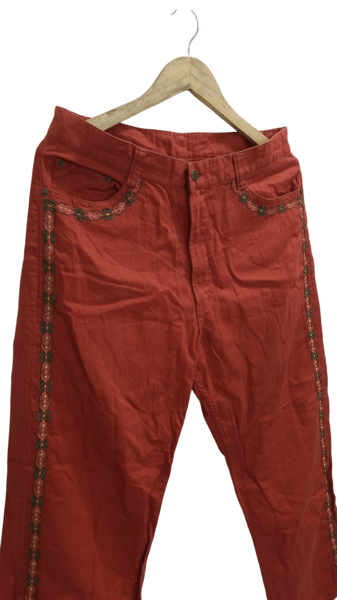 Japanese Brand × Vintage × Yoshiyuki Konishi 🔥🔥Vintage Ficce Yoshiyuki Konishi Embroidery Lined Pants Size US 32 / EU 48 - 4 Thumbnail