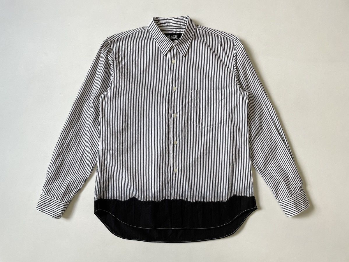 Comme des Garcons ‘Dip Dye Hem’ Striped Cotton Shirt Size US M / EU 48-50 / 2 - 1 Thumbnail