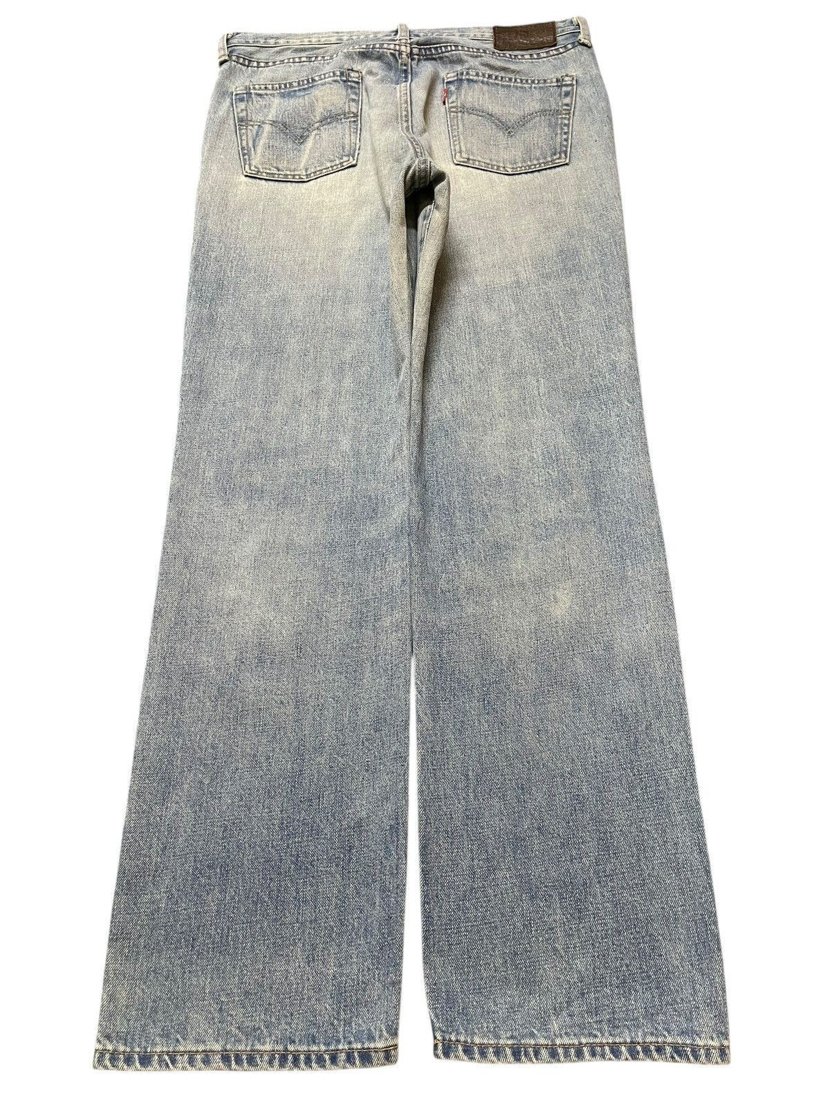 Levi's Vintage Y2K Levis 503 Blue Faded Wash Distress Loose Jeans Size US 32 / EU 48 - 2 Thumbnail