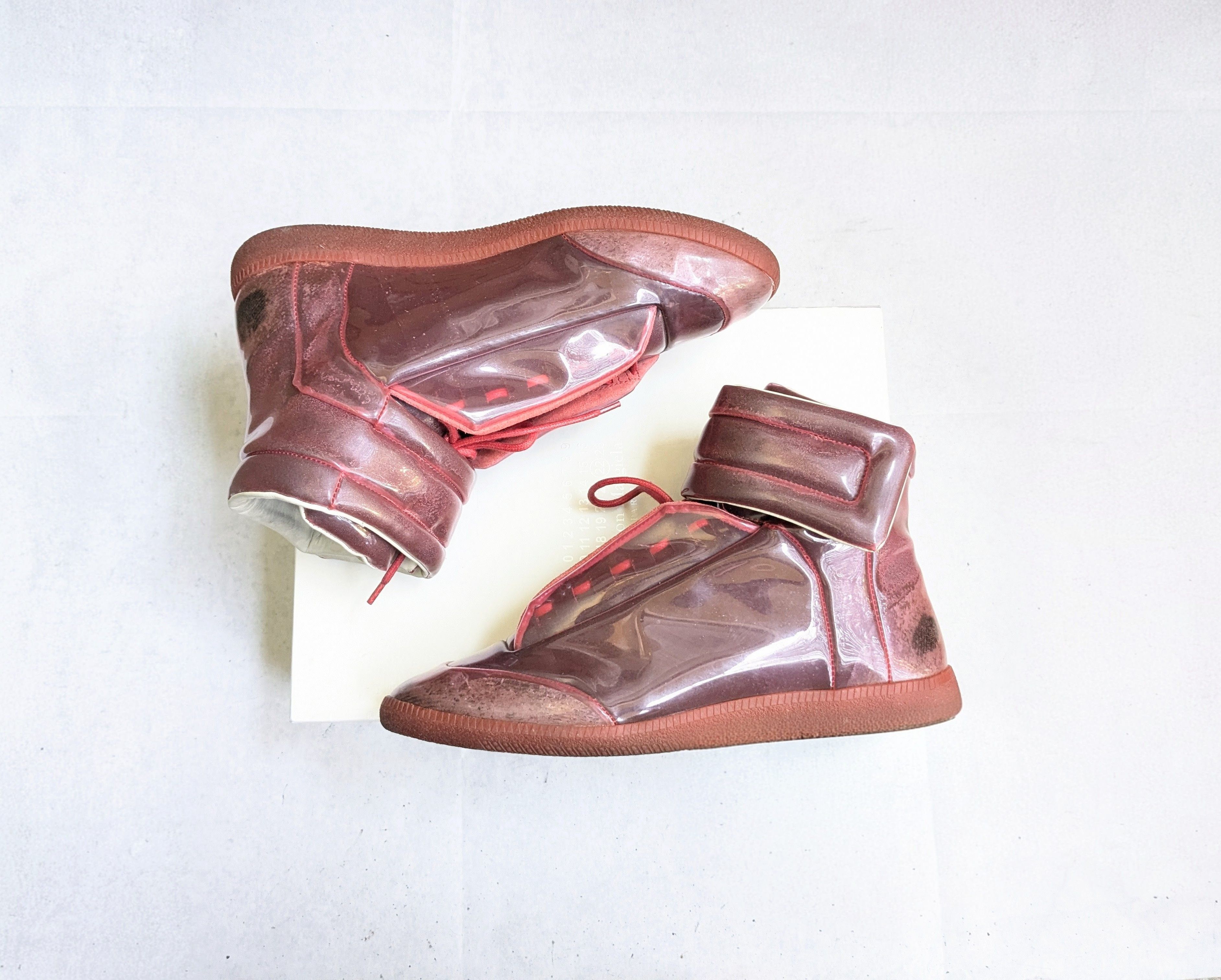 Maison Margiela Maison Margiela Future “PVC” Red 10 43 High Tops Size US 10 / EU 43 - 1 Thumbnail