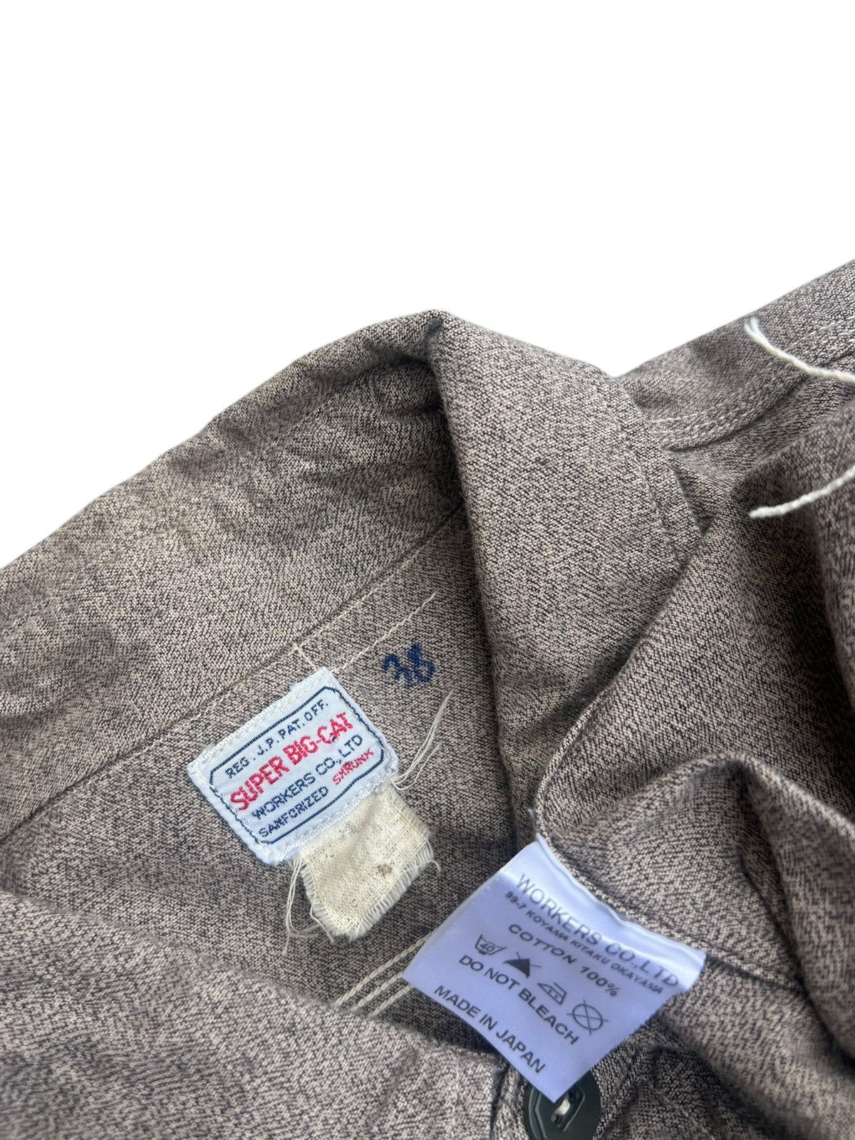 Freewheelers Super Big-Cat Workers Japan Salt & Pepper Work Shirt Size US L / EU 52-54 / 3 - 25 Thumbnail