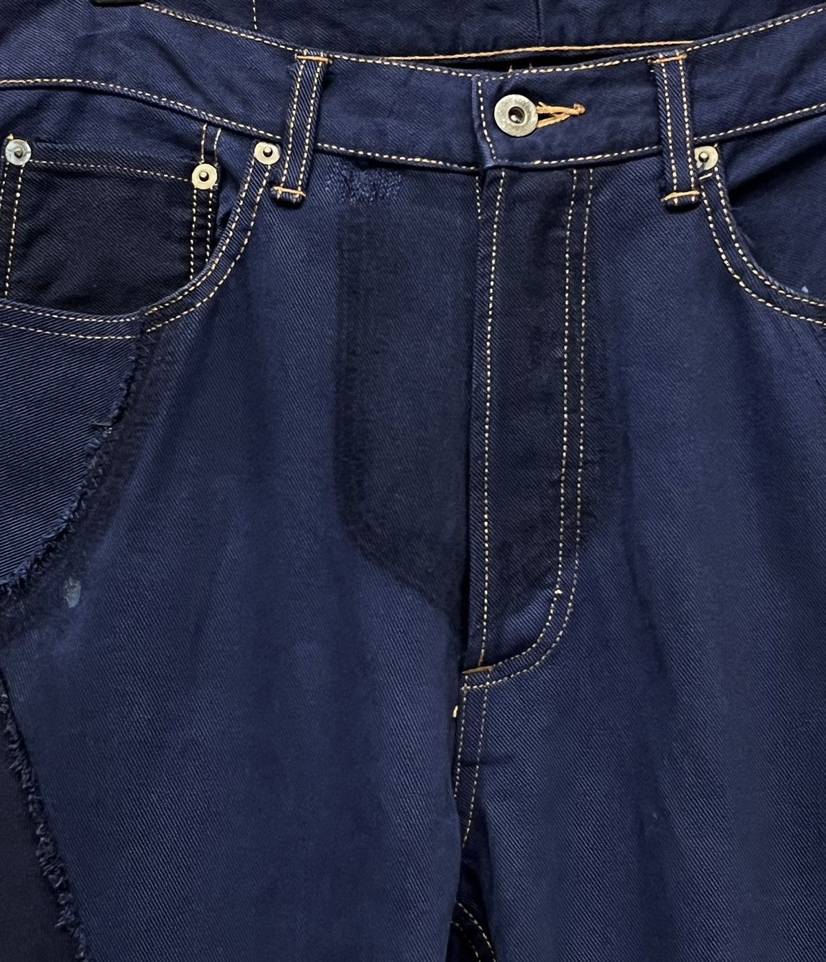 Japanese Brand 🔥FYE🔥PUNAH Frayed Patcwork Dark Blue Denim Made In Japan Size US 32 / EU 48 - 9 Thumbnail