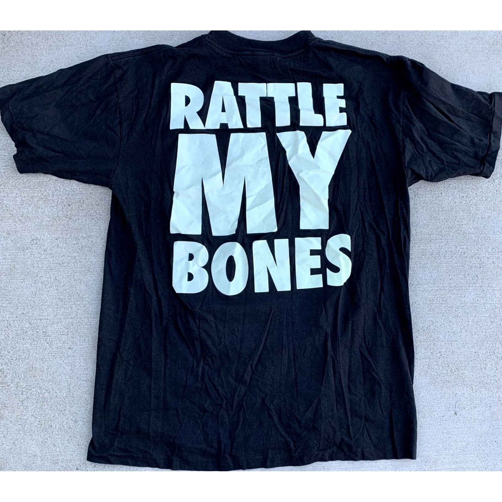 Bones VINTAGE Rattle My Bones t shirt skull glow In the dark graphics 90s Y2K XL Men Size US XL / EU 56 / 4 - 5 Thumbnail