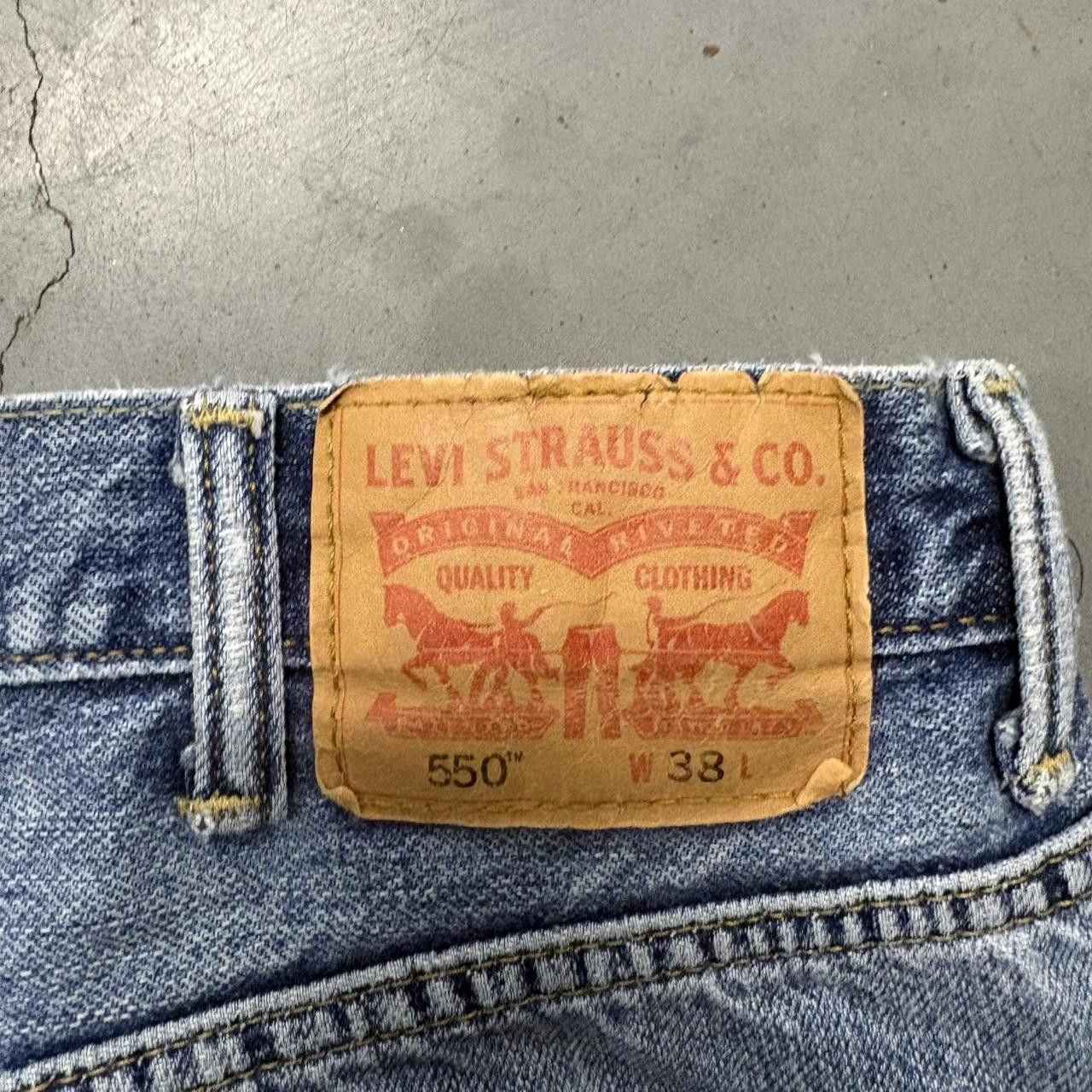 Levi's Crazy Vintage Y2K/2000s Levis Grunge Denim Shorts Jorts! Size US 38 / EU 54 - 3 Thumbnail