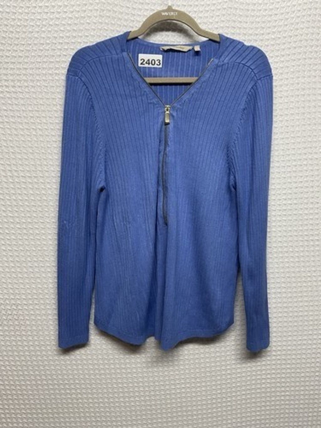 Soft Surroundings Soft Surroundings Blue Zip Valentina V-Neck Sweater Women XL Size XL / US 12-14 / IT 48-50 - 6 Thumbnail
