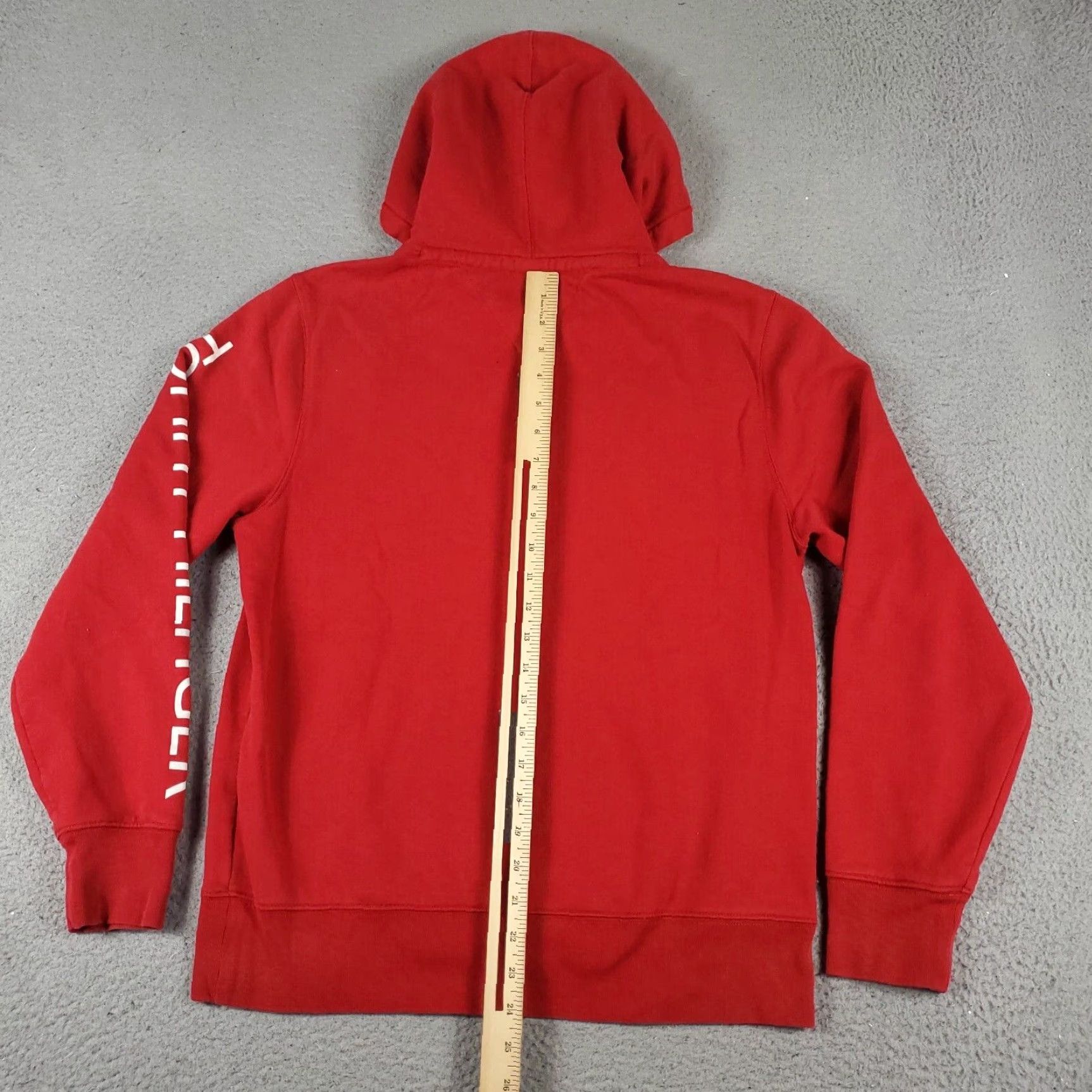 Tommy Hilfiger VINTAGE Tommy Hilfiger Hoodie Pullover Men's Small Red Crew Neck Zip Sweatshirt Casual Classic Size US S / EU 44-46 / 1 - 5 Thumbnail