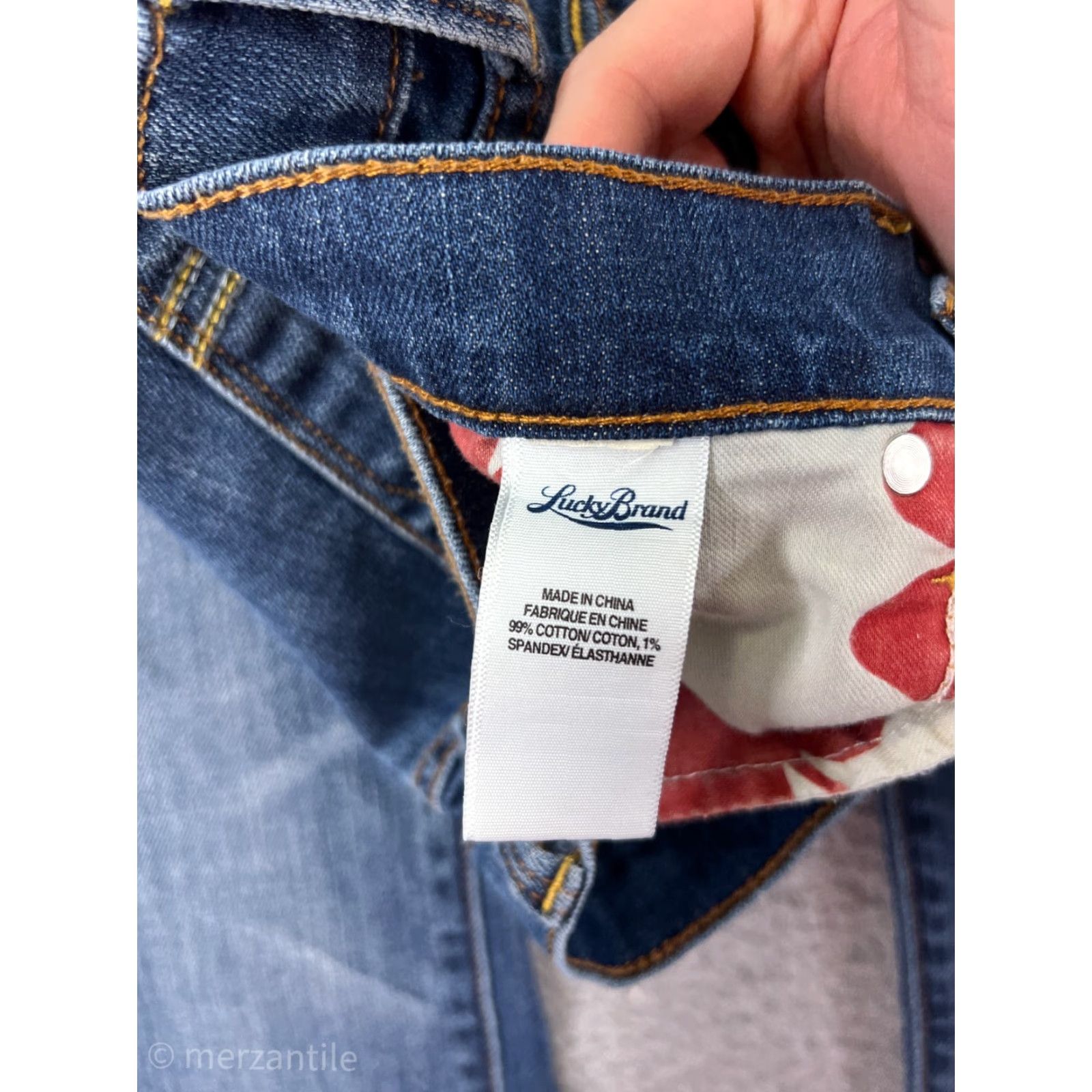 Lucky Brand Lucky Brand Jeans Women 4 Blue Denim Sofia Straight 5-Pocket Cotton Blend Stretch Size 27" / US 4 / IT 40 - 5 Thumbnail