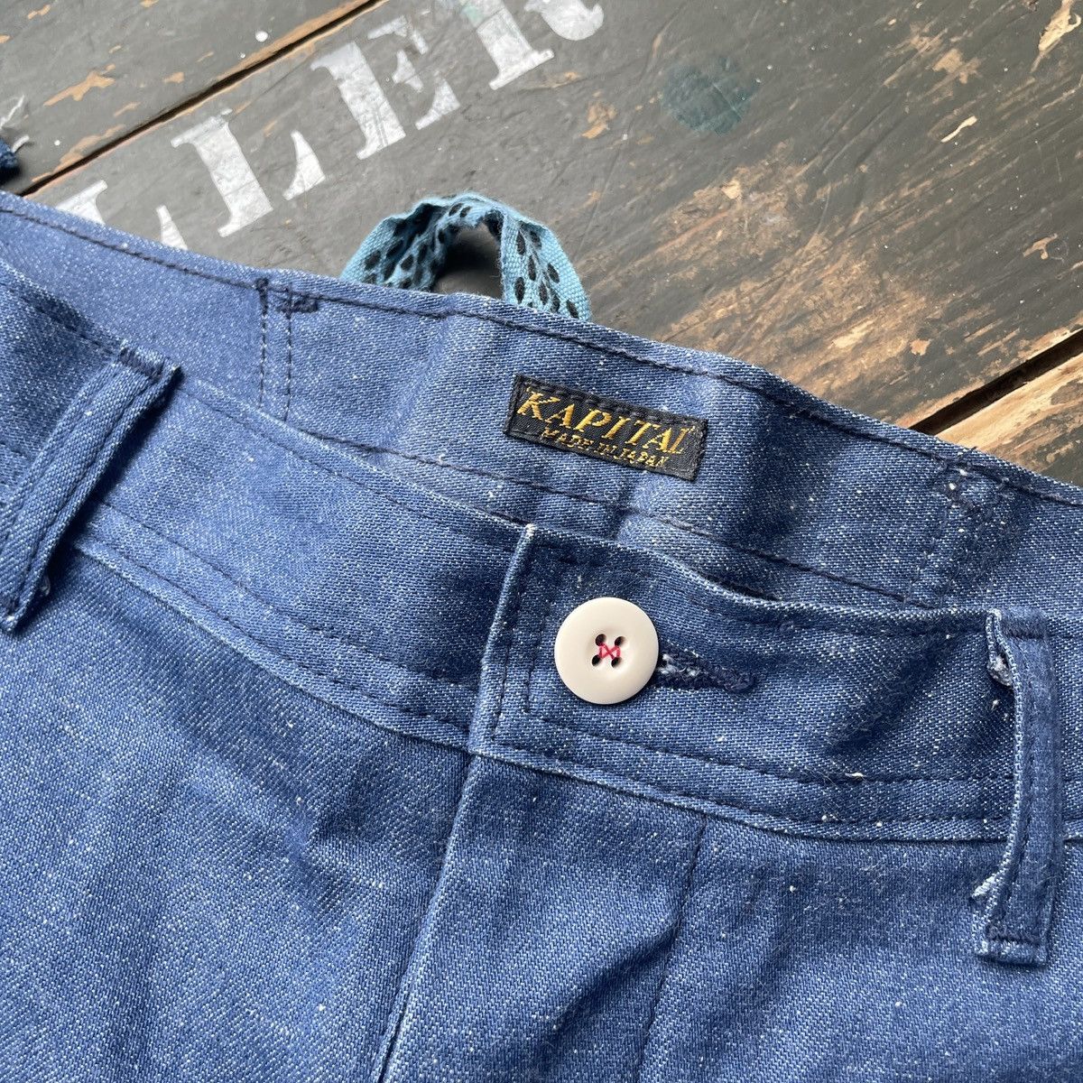 Kapital KAPITAL RARE INDIGO JEANS w/ LACE-UP BACK Size 28" / US 6 / IT 42 - 4 Thumbnail